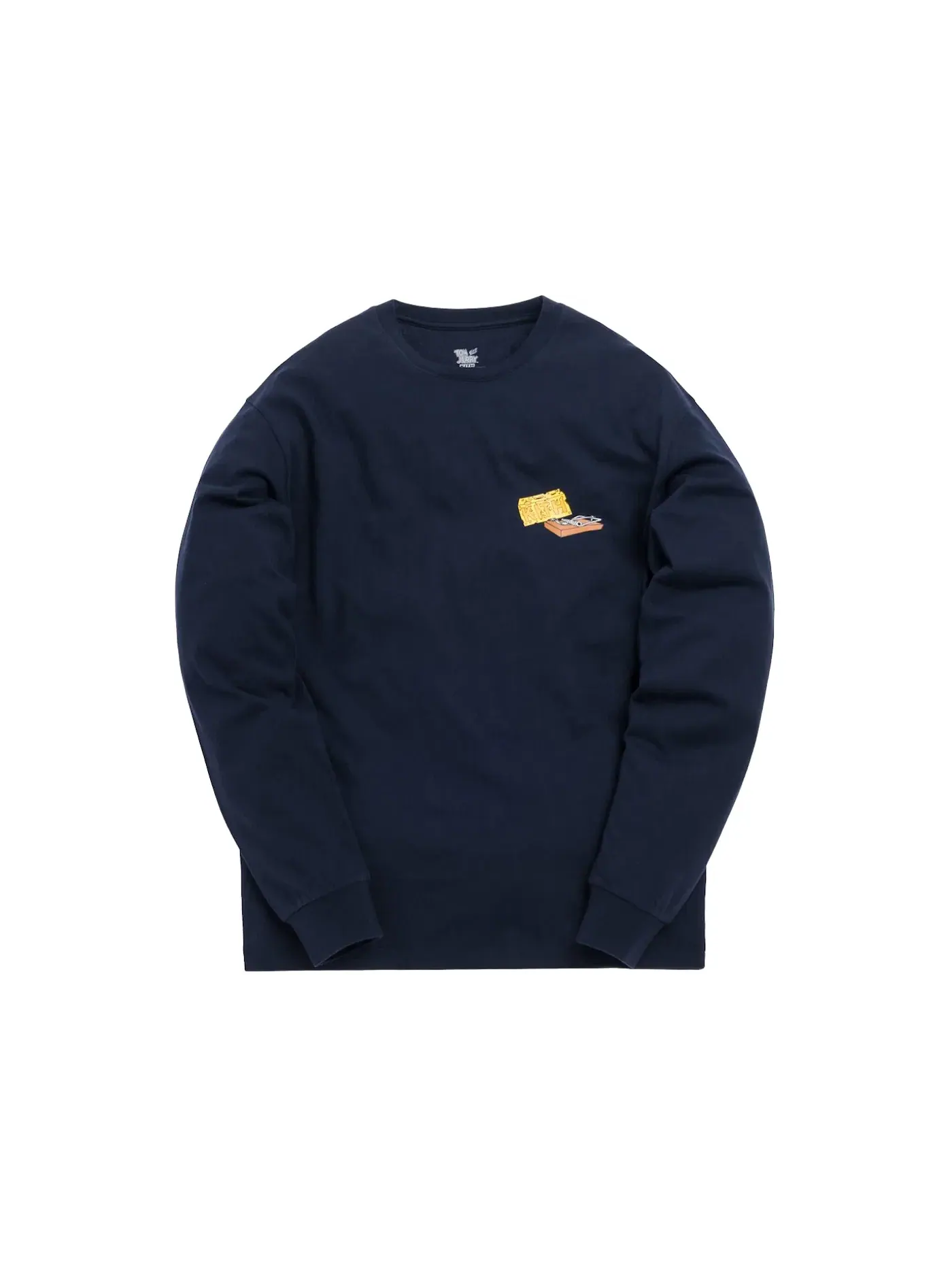 Мужская футболка с длинным рукавом с принтом Kith x Tom & Jerry L/S Cheese Tee Kith — изображение 1 из 2, темно-синий