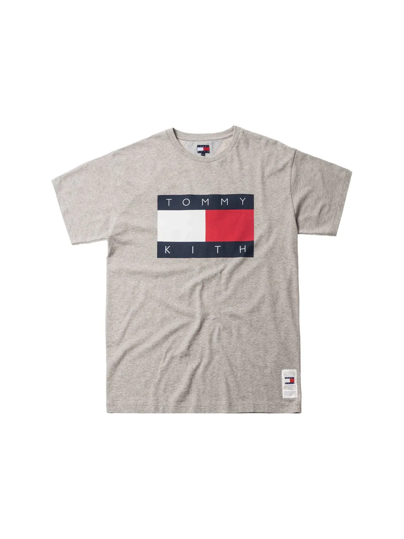 Мужская футболка с принтом Kith Tee Kith — изображение 1 из 1, серый