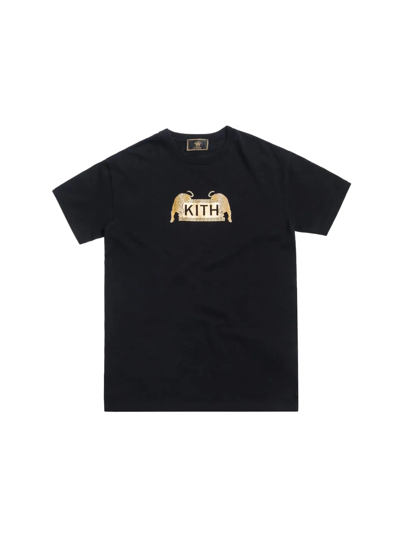 Мужская футболка с принтом Kith x Versace Jaguar Tee Black — изображение 1 из 1