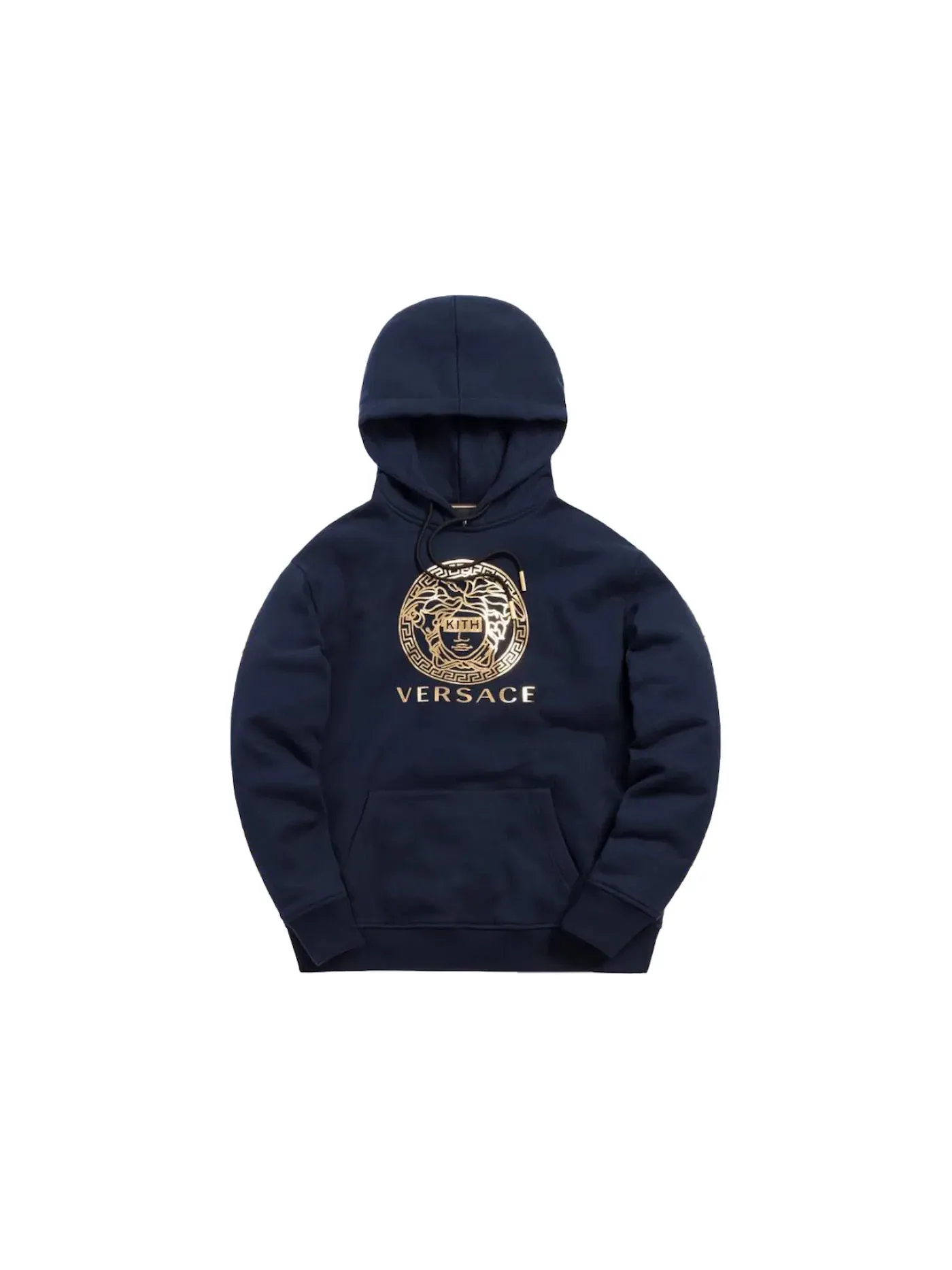 Мужская худи с принтом Kith x Versace Medusa Hoodie Kith — изображение 1 из 1, темно-синий