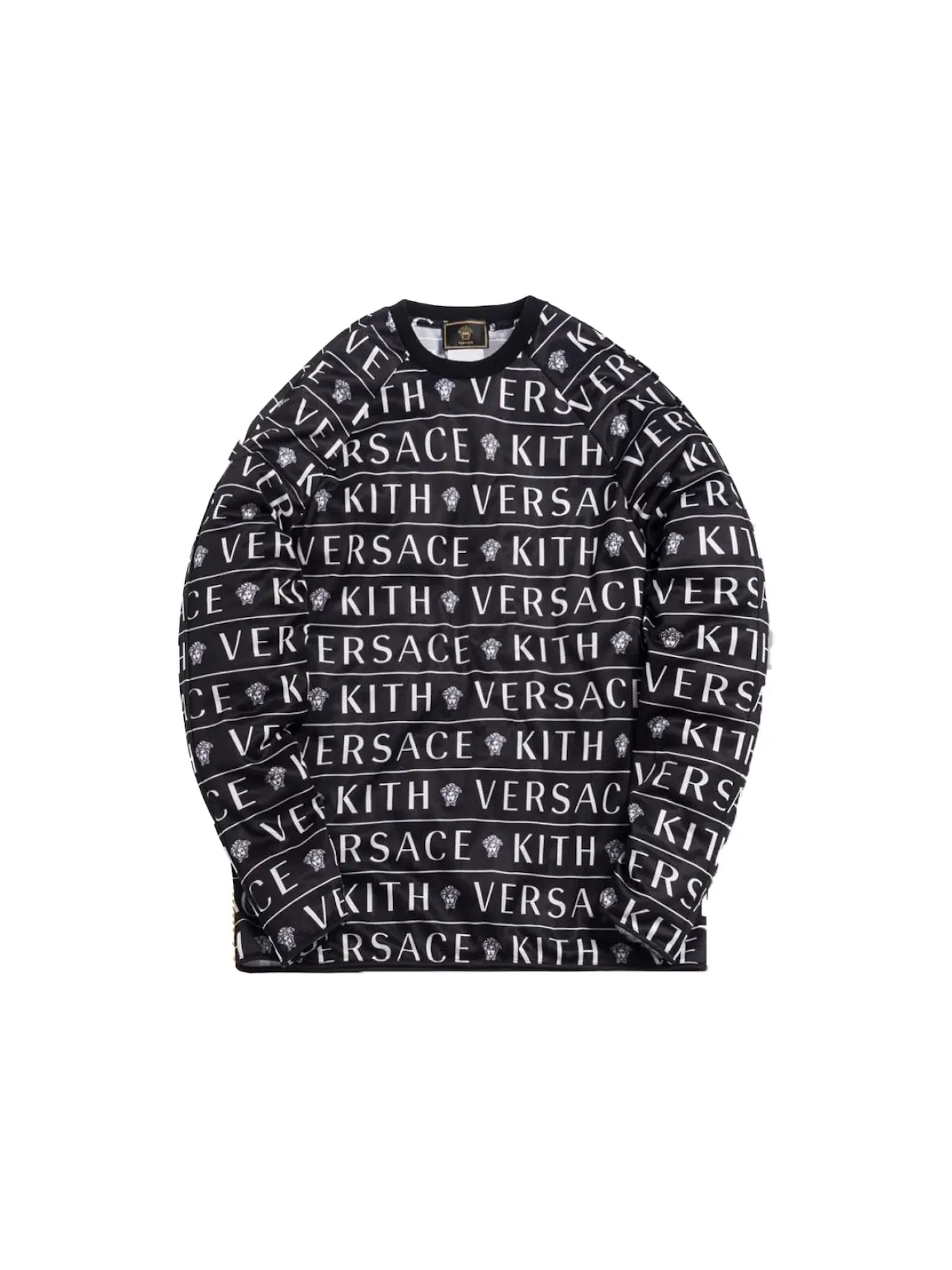 Мужской свитшот с монограмой Kith x Versace Monogram Tricot Crewneck — изображение 1 из 1, черный