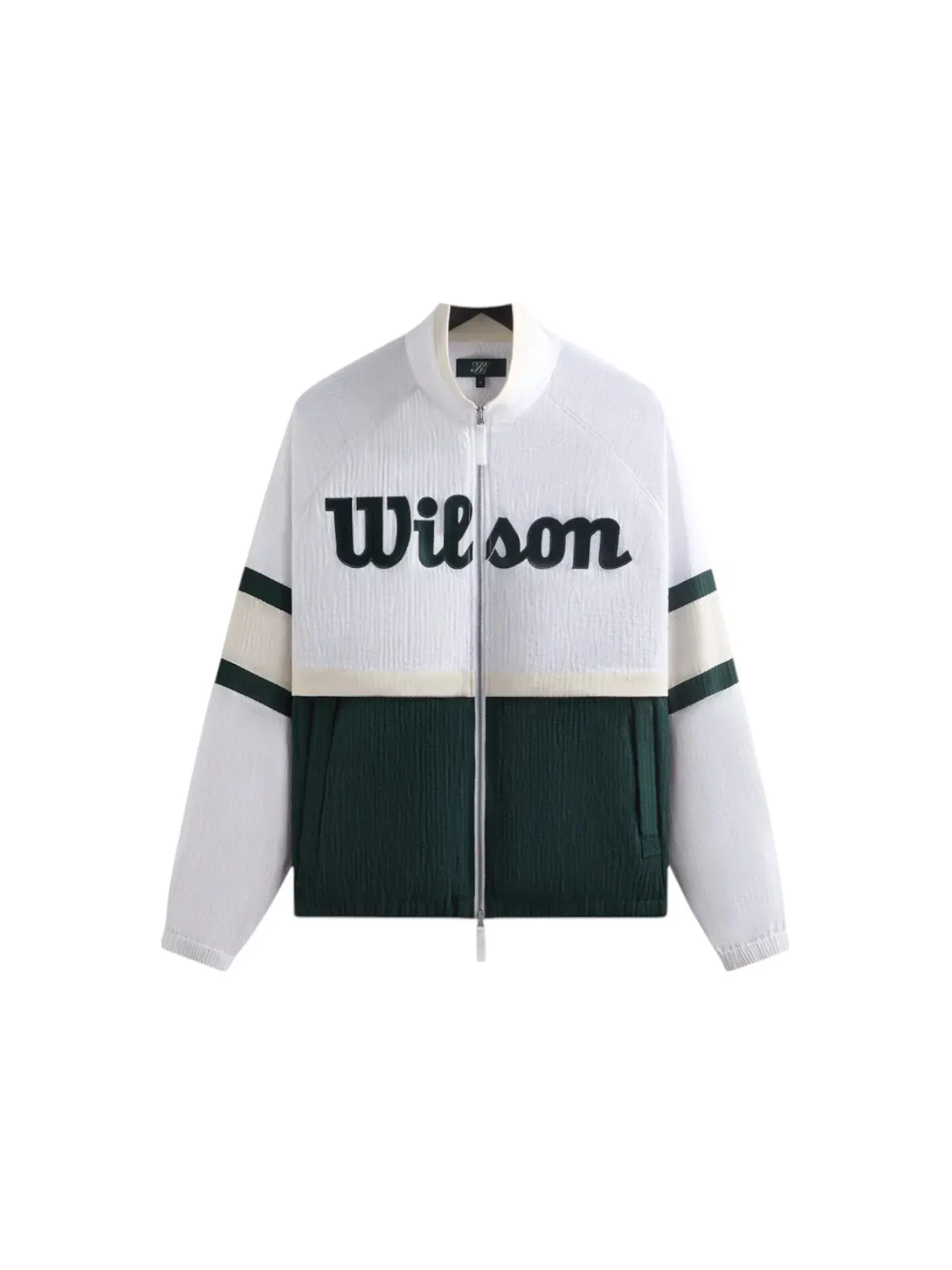 Мужская куртка-тренч с принтом Kith x Wilson Dobby Track Jacket Kith — изображение 1 из 1, белый