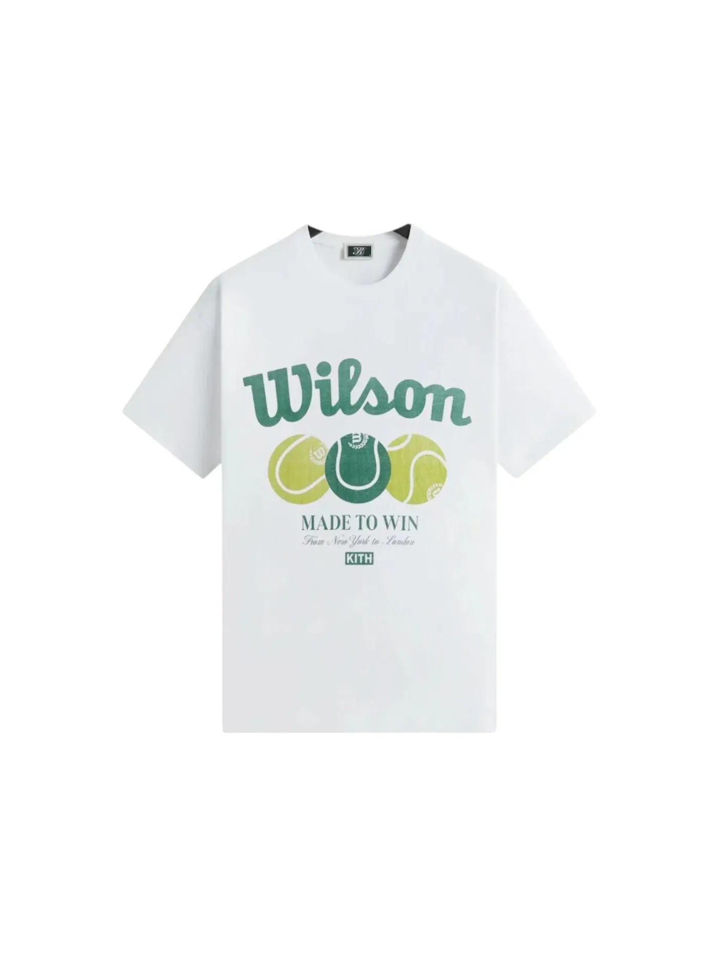 Мужская футболка с принтом Kith x Wilson Made To Win Vintage Tee Kith — изображение 1 из 1, белый