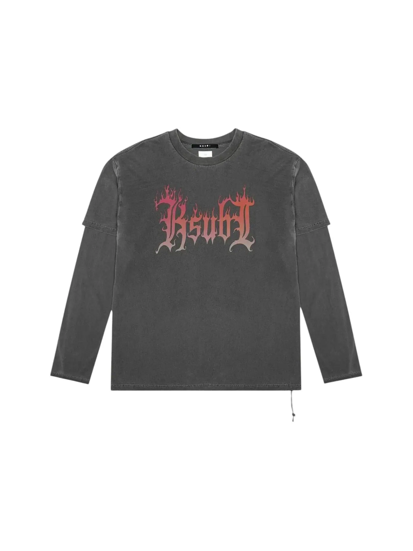 Мужская футболка с длинным рукавом Fuego Layered L/S Tee Ksubi — изображение 1 из 1, черный