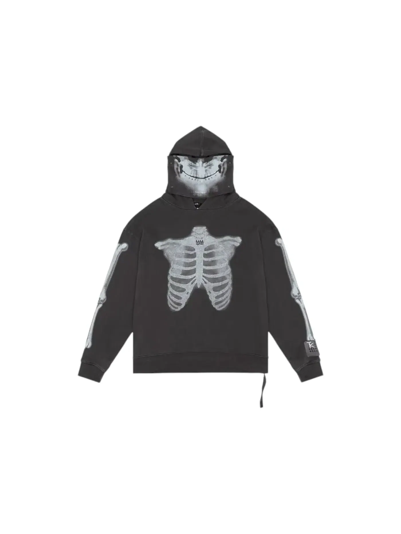 Мужской худи с принтом Ksubi x Trippie Redd Skeleton Biggie Hoodie — изображение 1 из 2, черный