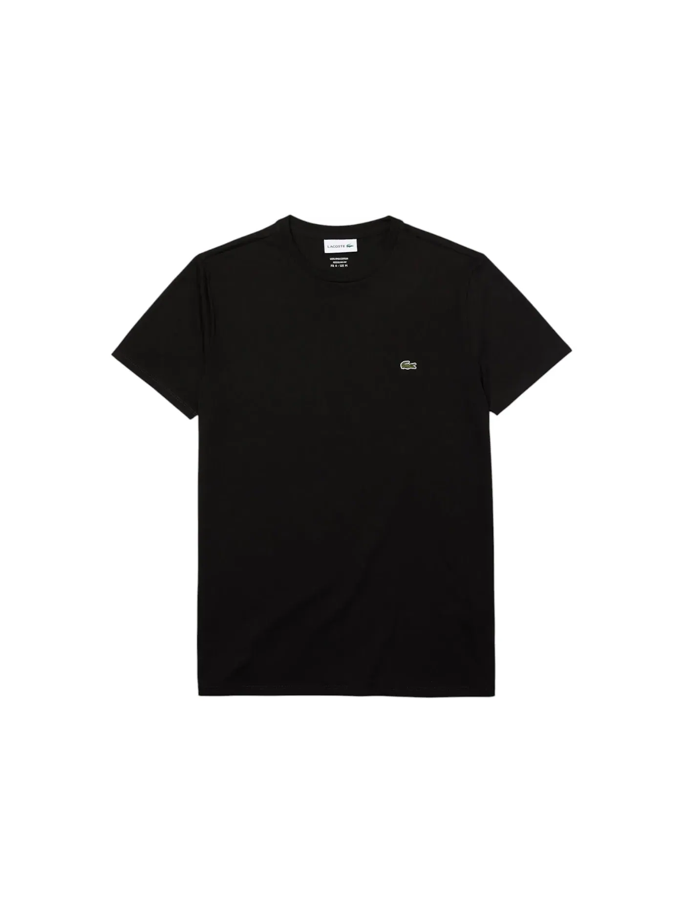 Футболка Lacoste Cotton Pima мужская, из хлопка пима — изображение 1 из 1, черный