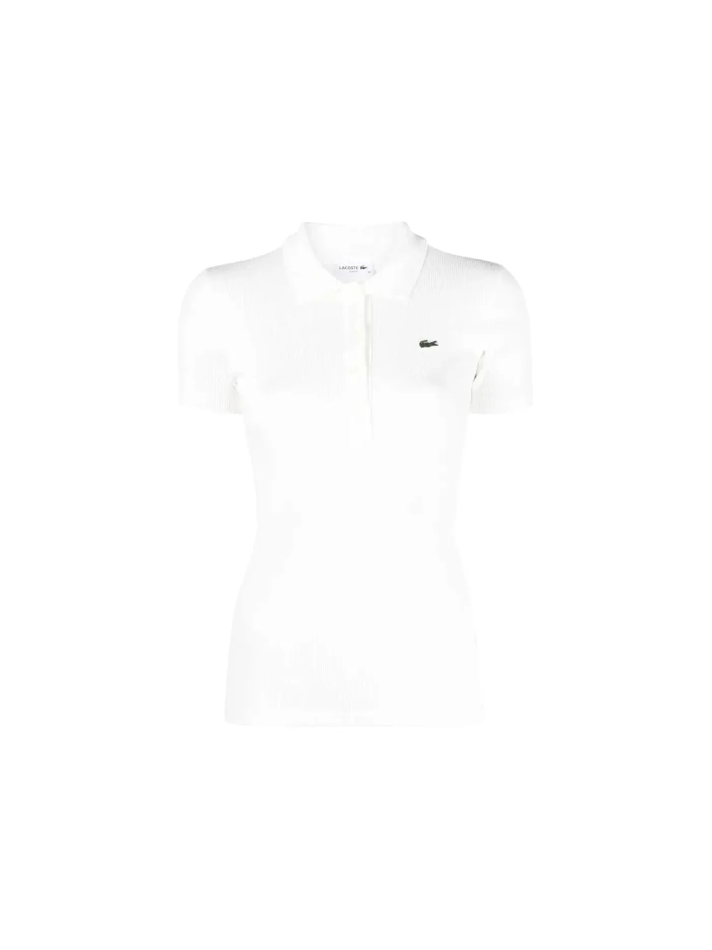Поло Lacoste женская облегающая — изображение 1 из 1, белый