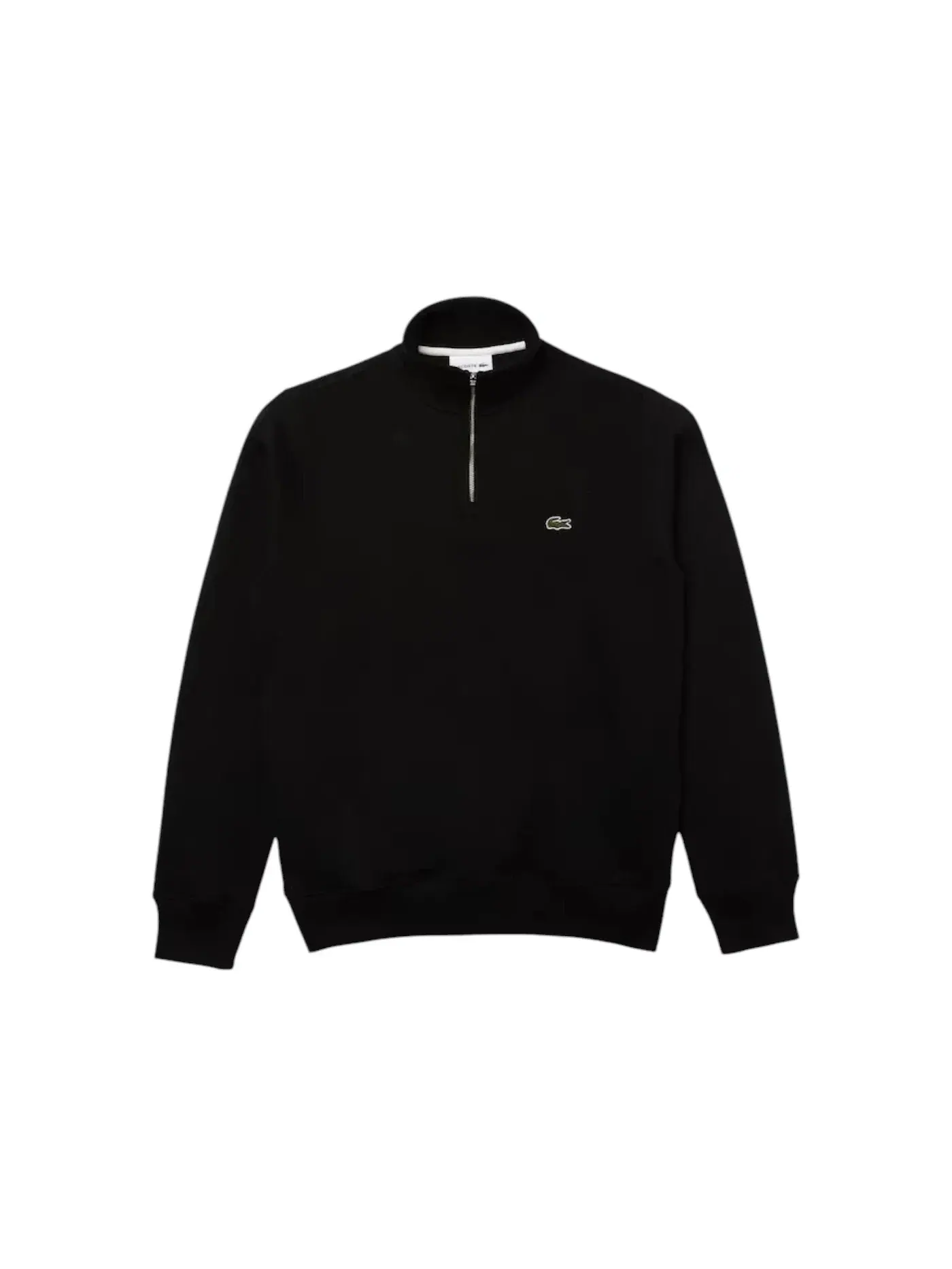 Свитшот мужской Lacoste на молнии, с высоким воротником — изображение 1 из 1, черный