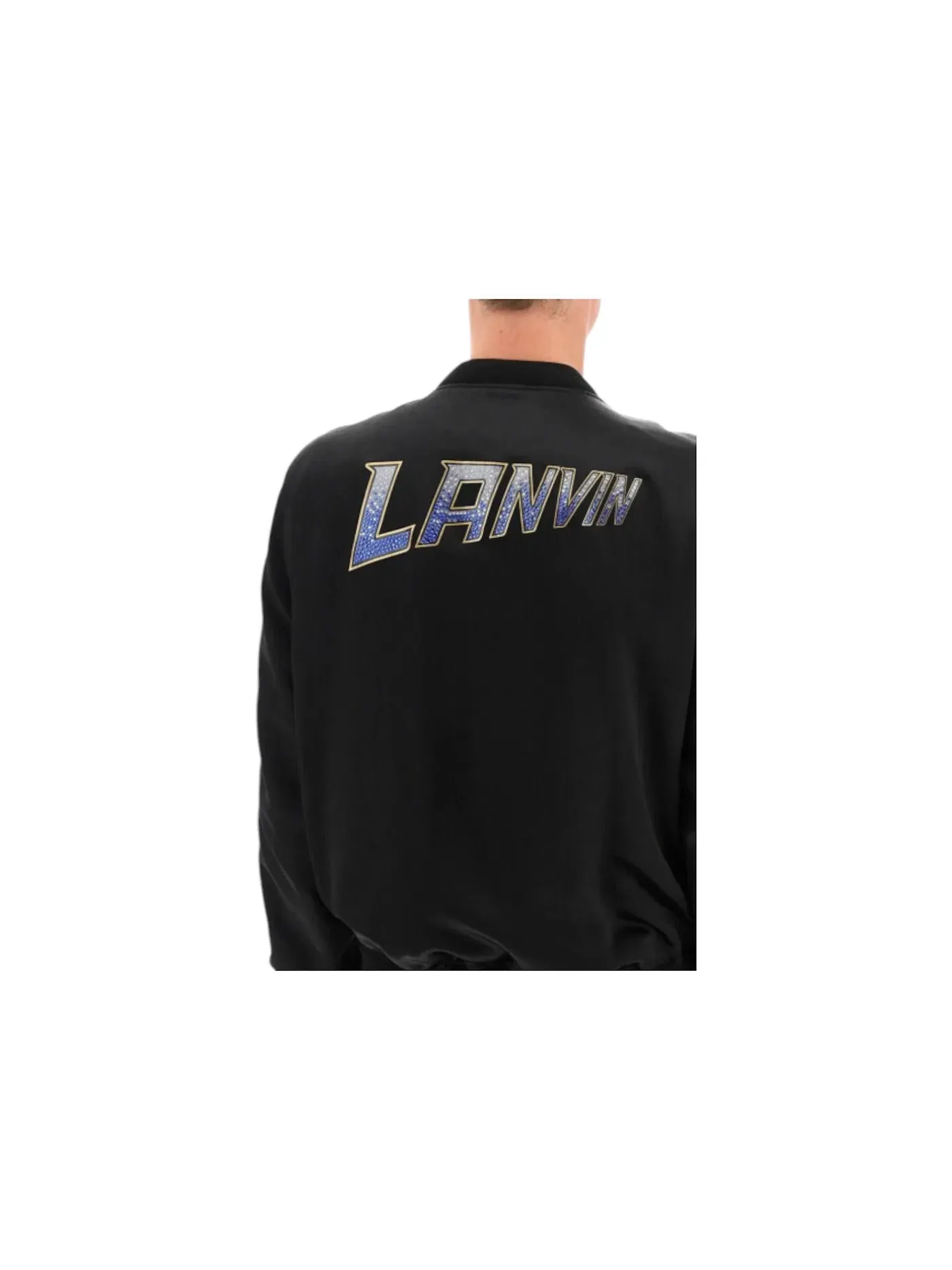 Мужская куртка-бомбер с логотипом Crystal Lanvin — изображение 2 из 2, черный/синий