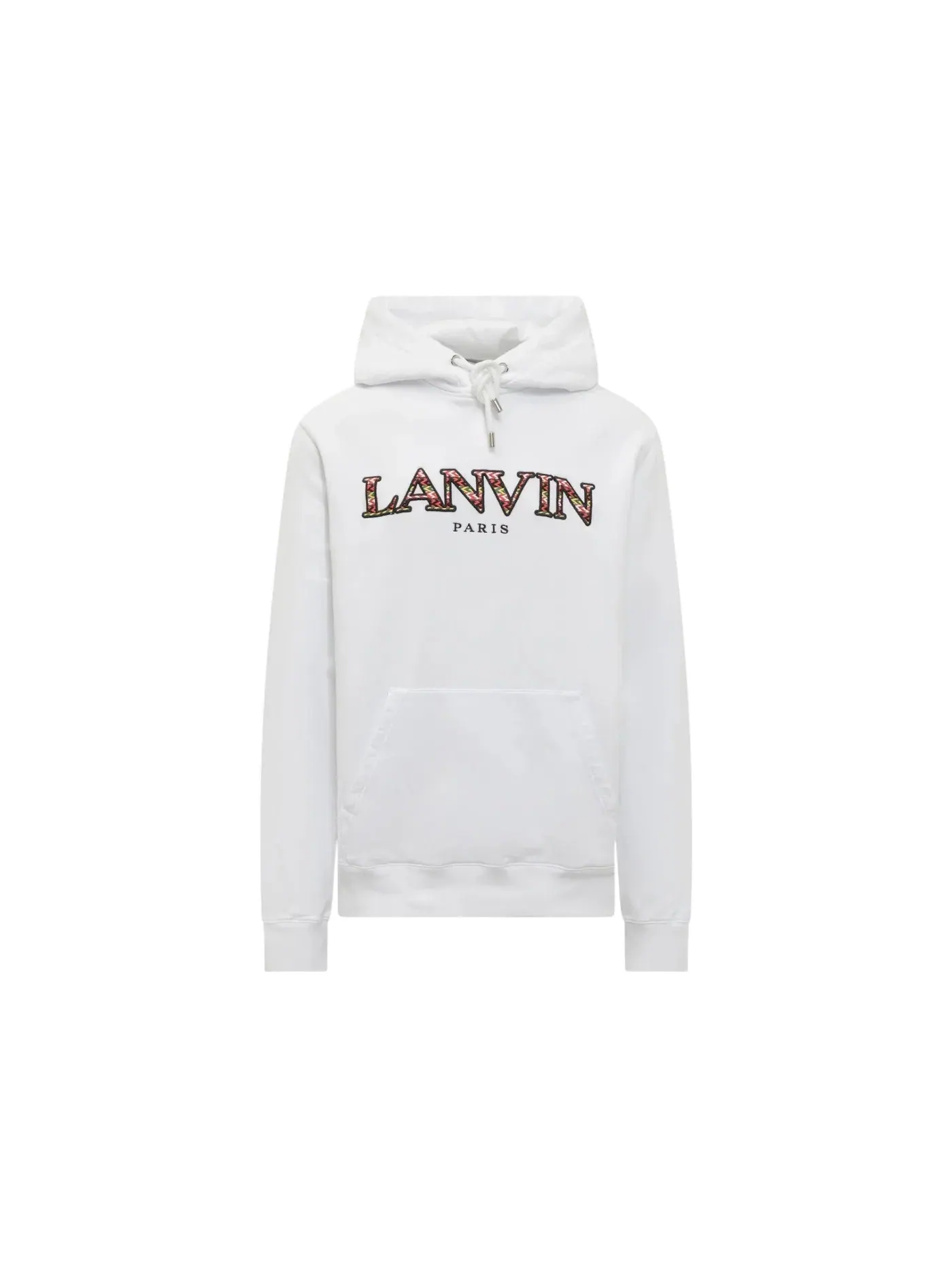 Мужской худи с кружевной отделкой Lanvin — изображение 1 из 1, белый/белый