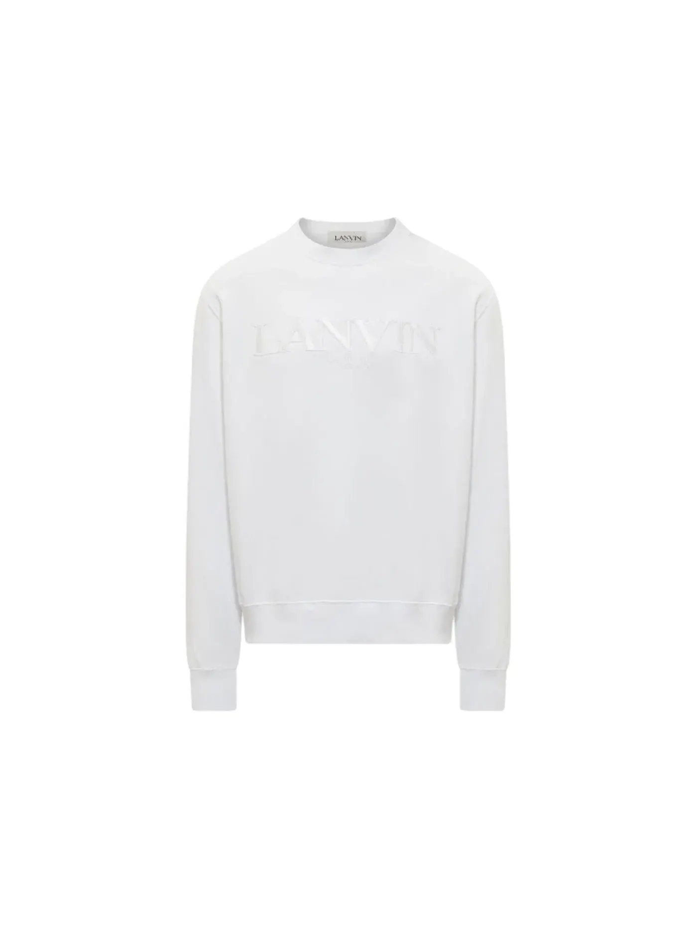 Мужской свитшот с вышивкой Lanvin — изображение 1 из 1, белый/белый