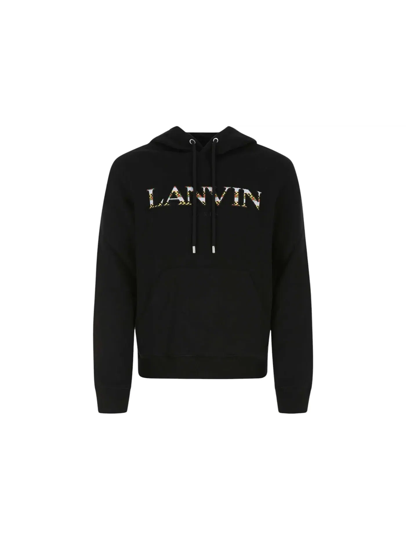 Мужская худи с вышитым логотипом Lanvin — изображение 1 из 1, черный/черный