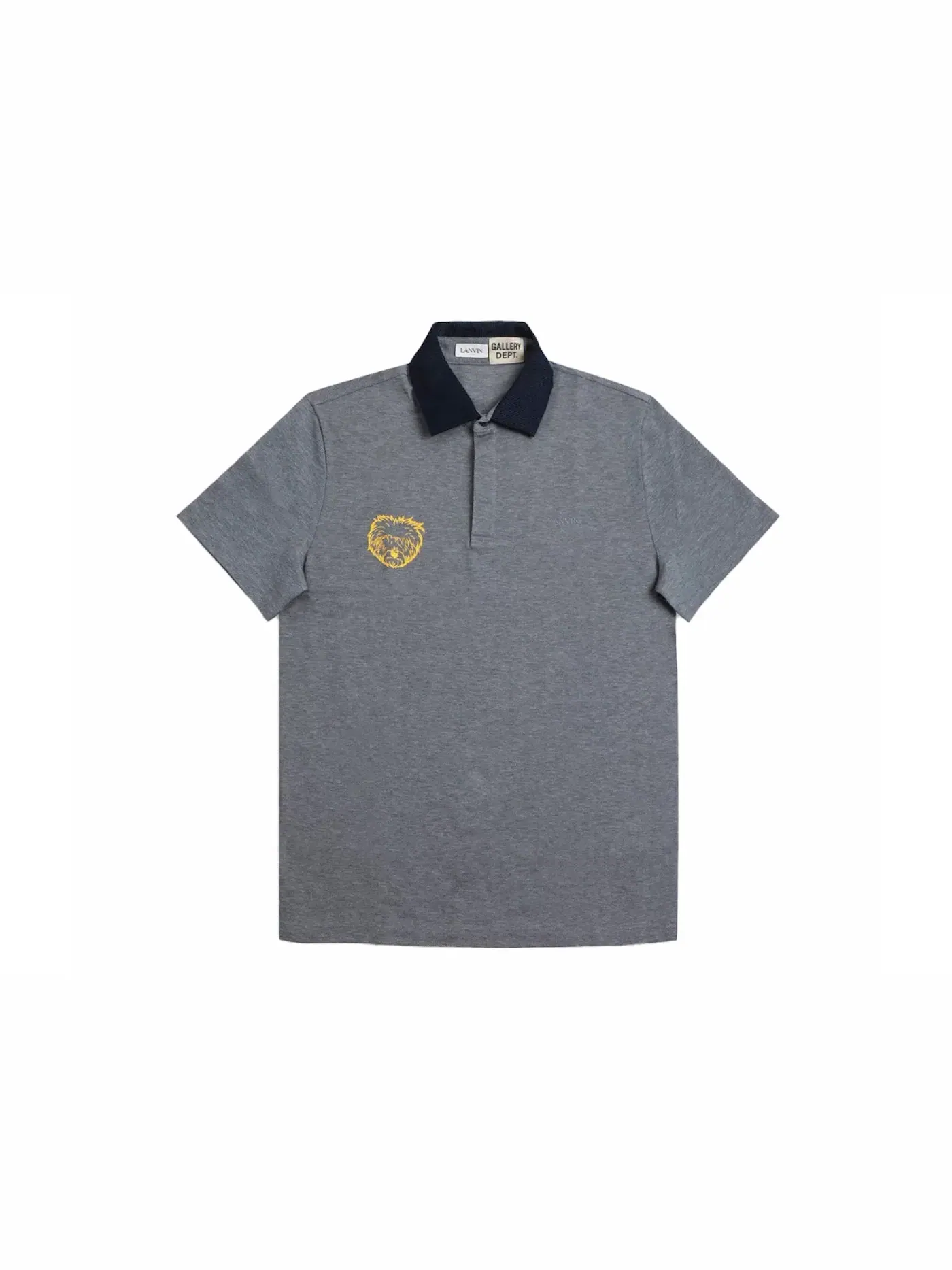 Мужское поло Lanvin x Gallery Dept. Jersey Polo Grey — изображение 1 из 2, серый