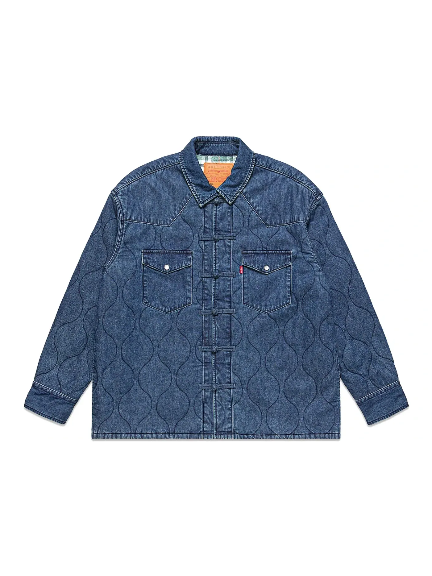 Мужская рубашка с набивным принтом Western Levis — изображение 1 из 2, индиго синий