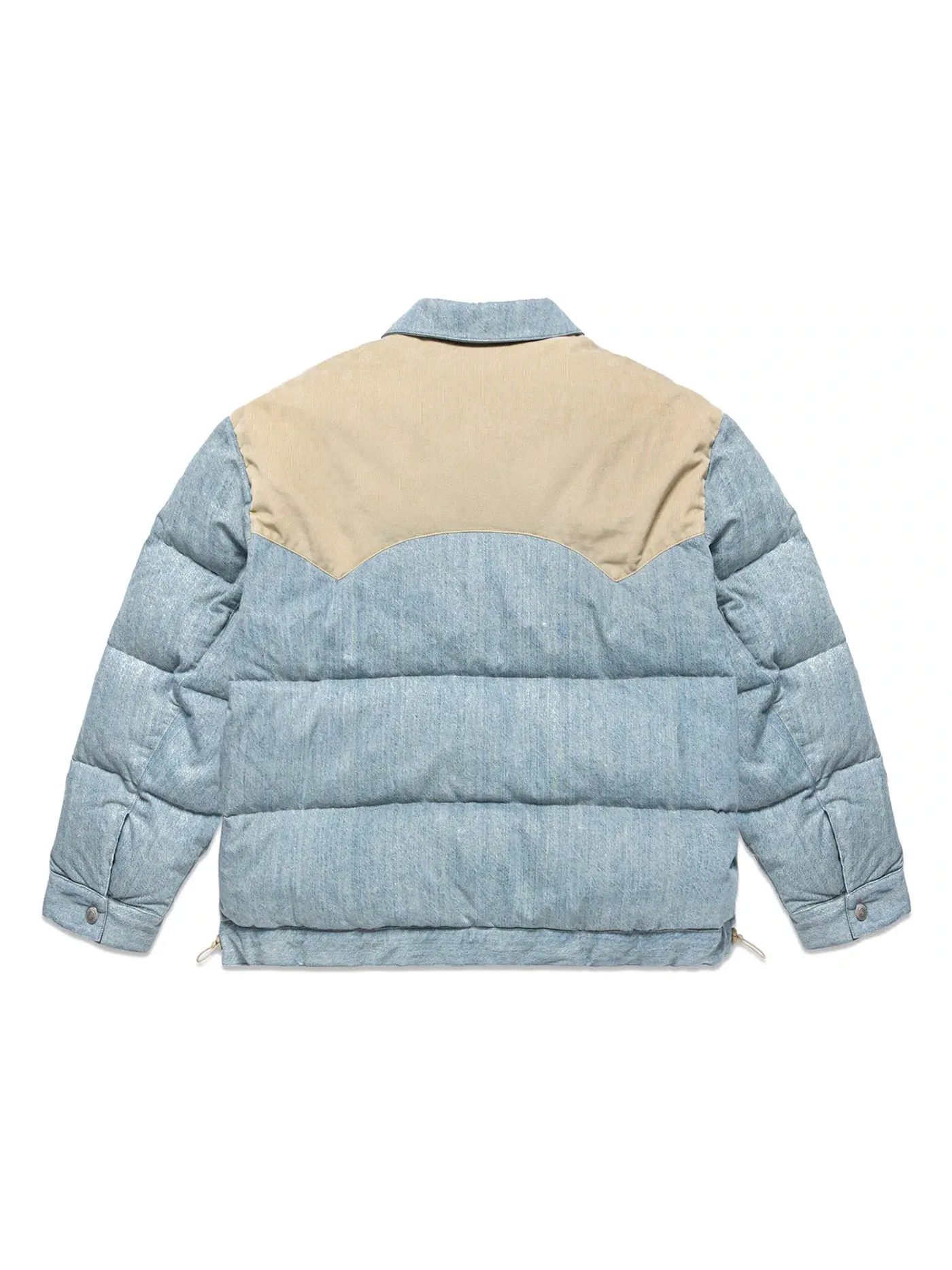 Мужская куртка-пуховик джинсовая с принтом Levis x CLOT — изображение 2 из 3, индиго синий