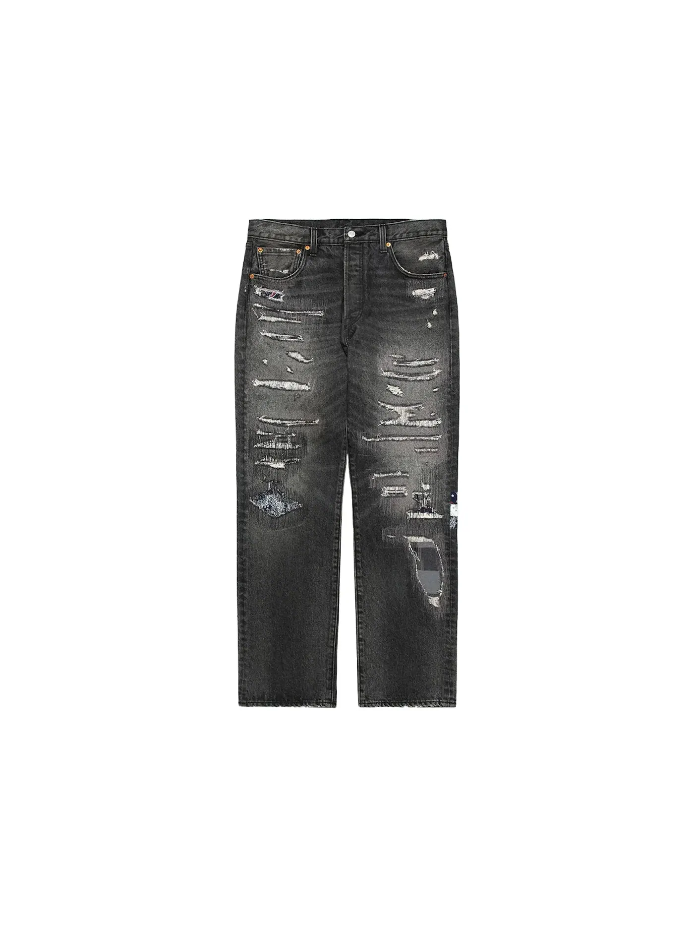Мужские джинсы прямого кроя Levis x CLOT UNIONRAIL 501 Jean — изображение 1 из 2, черный