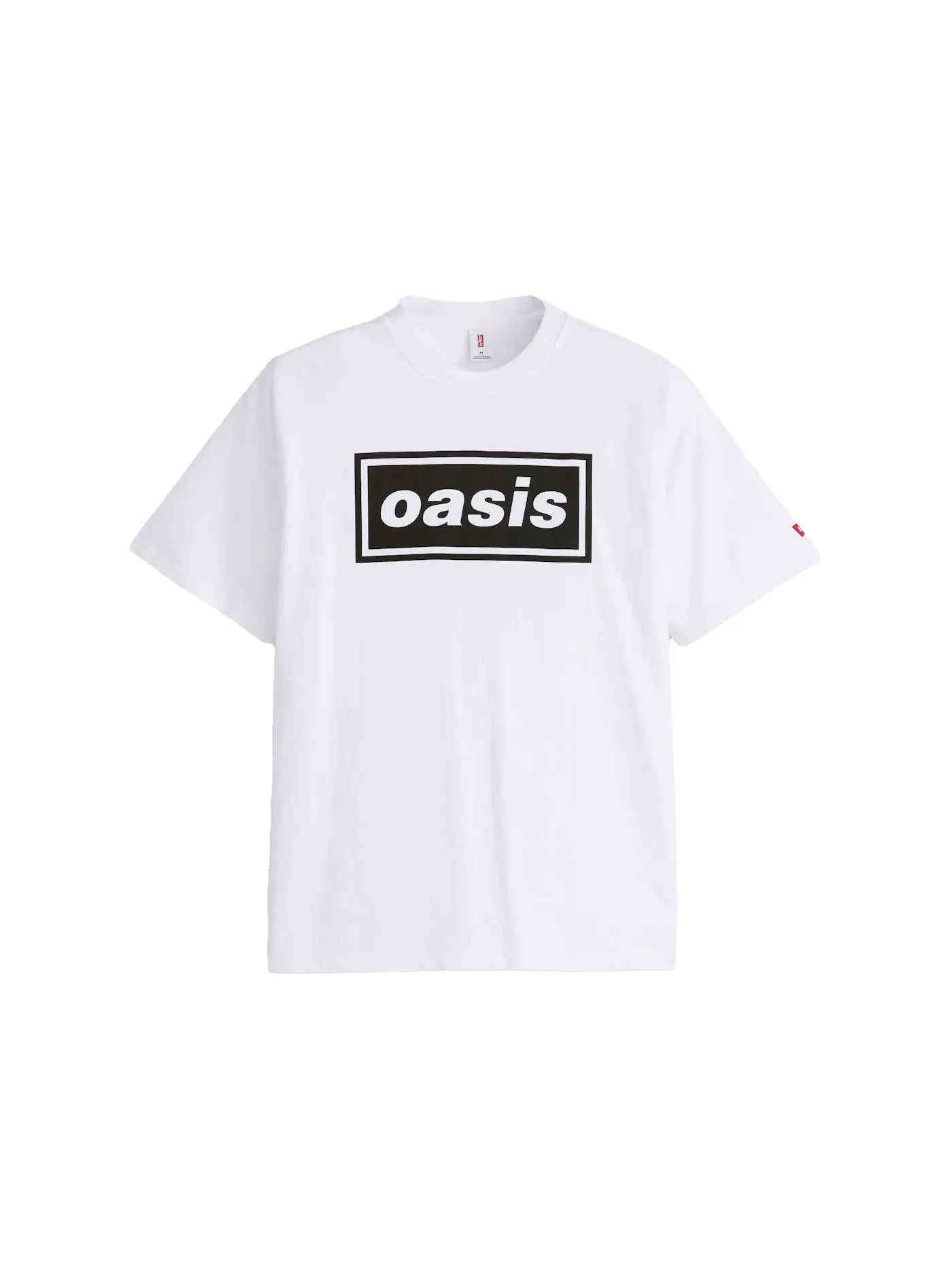 Мужская футболка с принтом Oasis Band Levis — изображение 1 из 1, белый