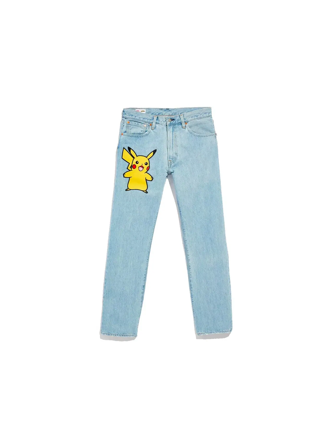 Мужские джинсы прямого кроя Levis x Pokémon 551Z Authentic Straight — изображение 1 из 1, светлая стирка