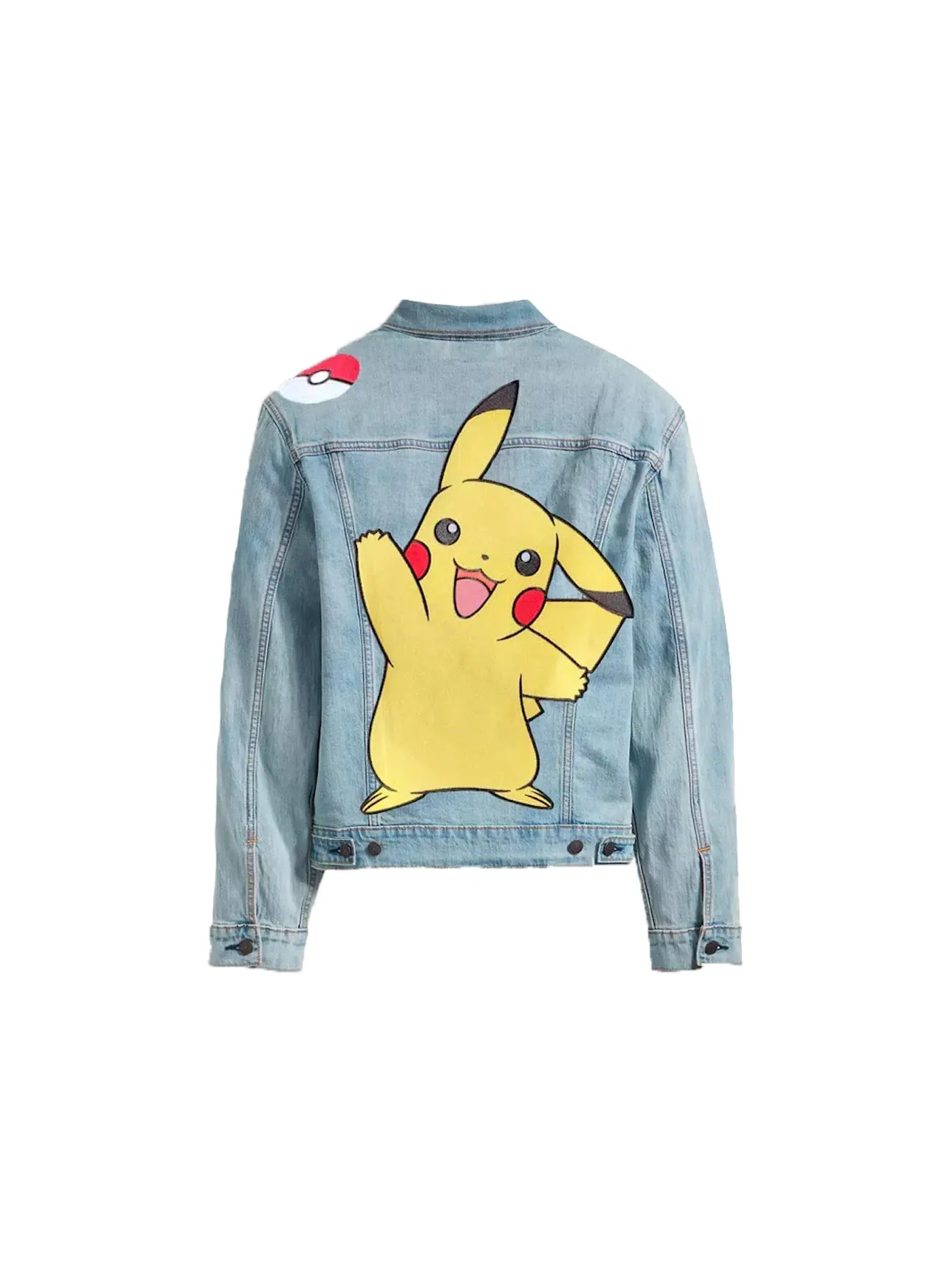 Мужская джинсовая куртка с принтом Levis x Pokémon Vintage Trucker Jacket Denim — изображение 1 из 2, джинсовый синий