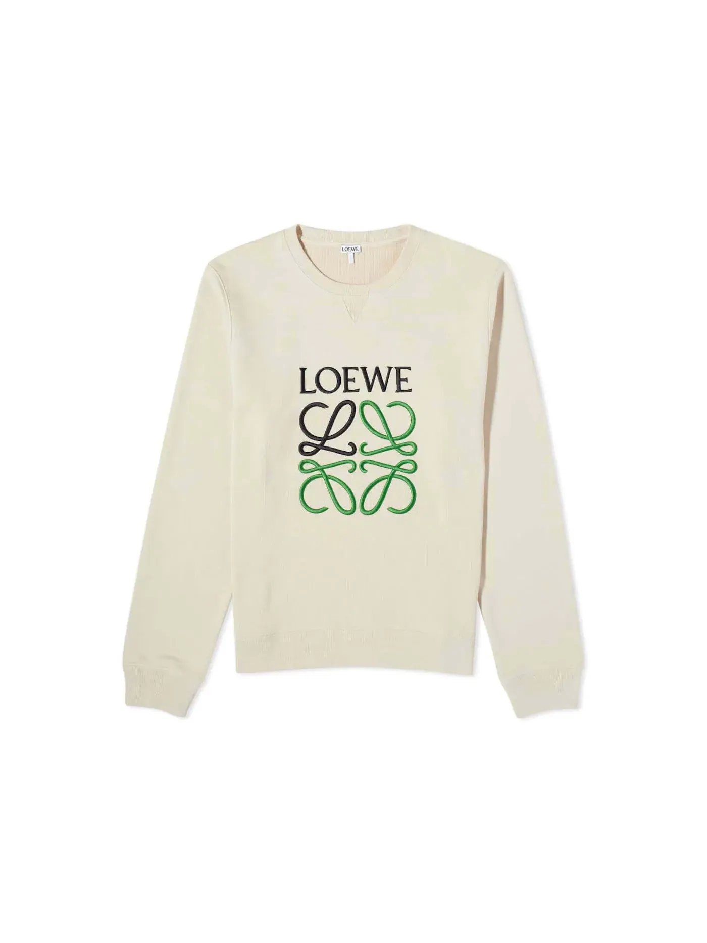 Мужской свитшот с принтом LOEWE Crew Sweat — изображение 1 из 1, бежевый