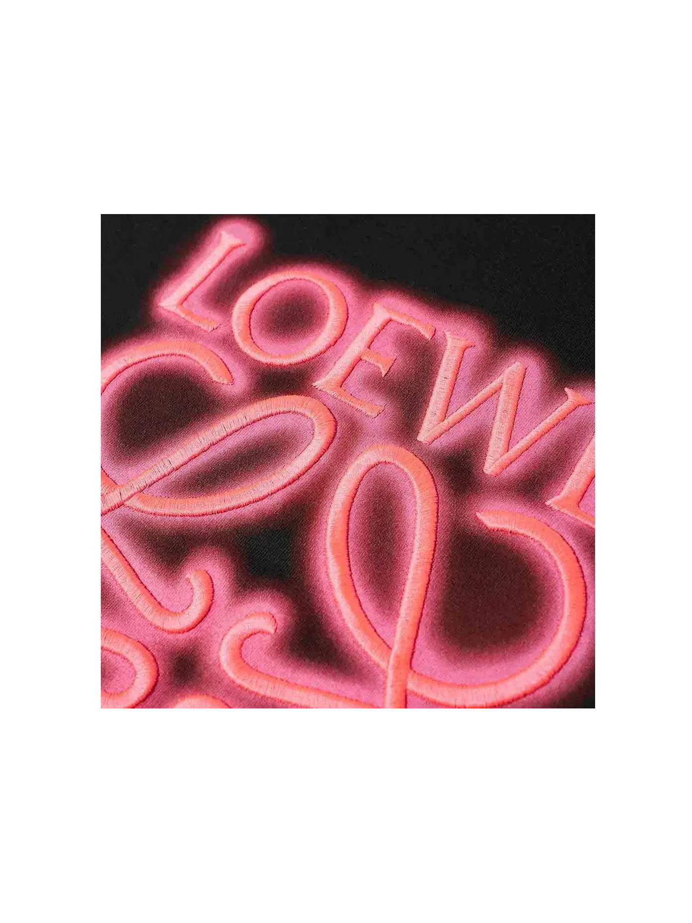 Мужская футболка с принтом LOEWE Neon T-shirt LOEWE — изображение 2 из 2, черный/розовый
