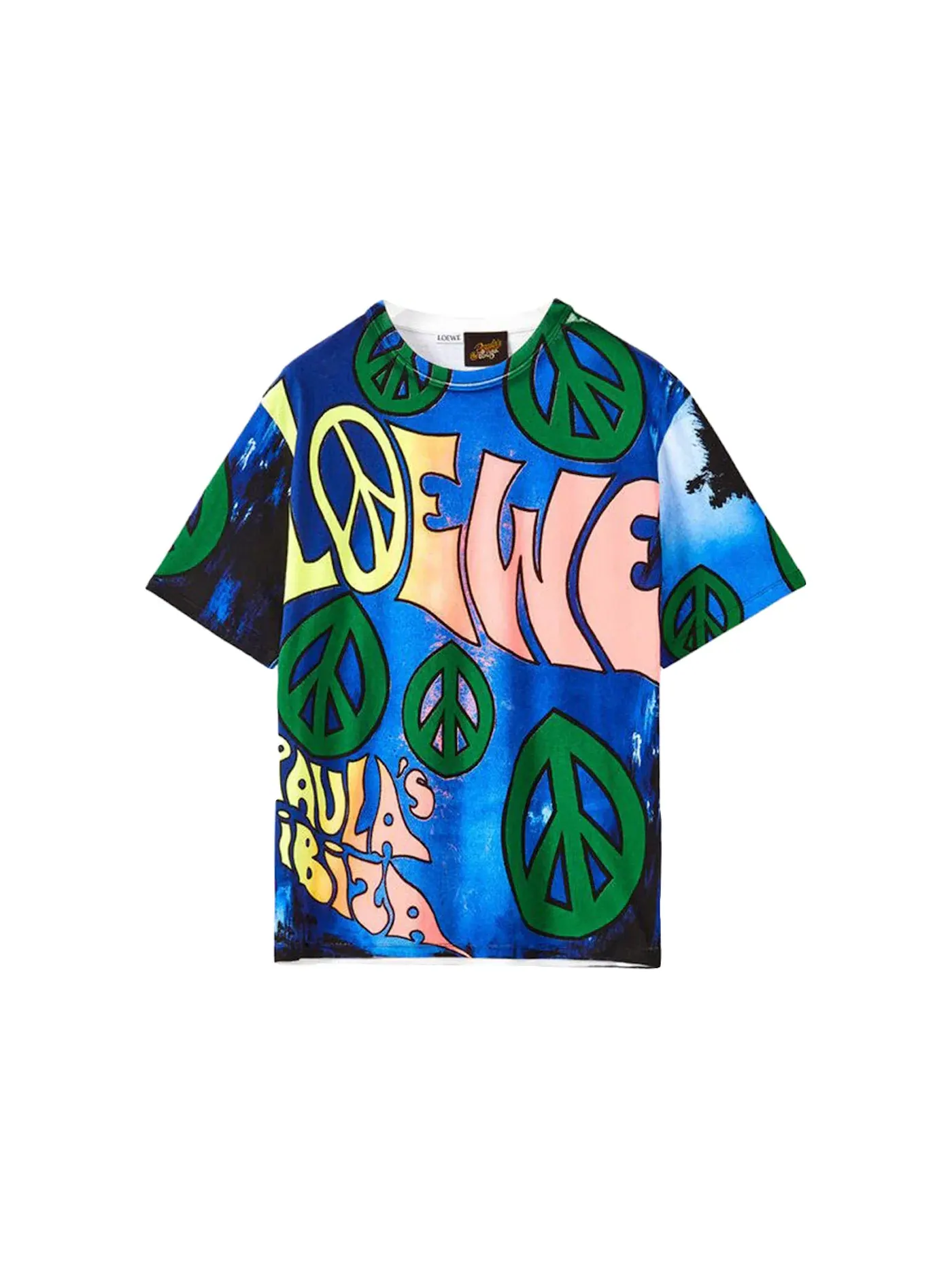Мужская футболка с принтом LOEWE Paula's Peace Print — изображение 1 из 1, синий/мульти