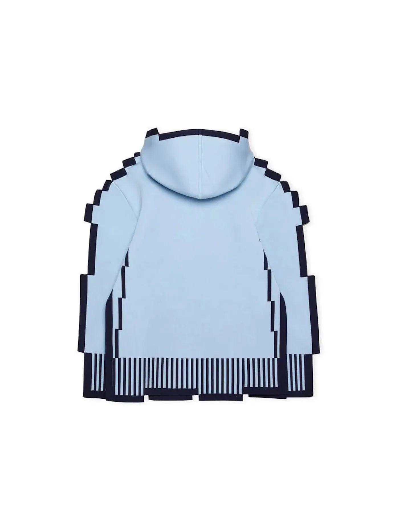 Женская худи из технического трикотажа LOEWE Pixellated Hoodie In Technical Knit — изображение 2 из 2, светлый синий