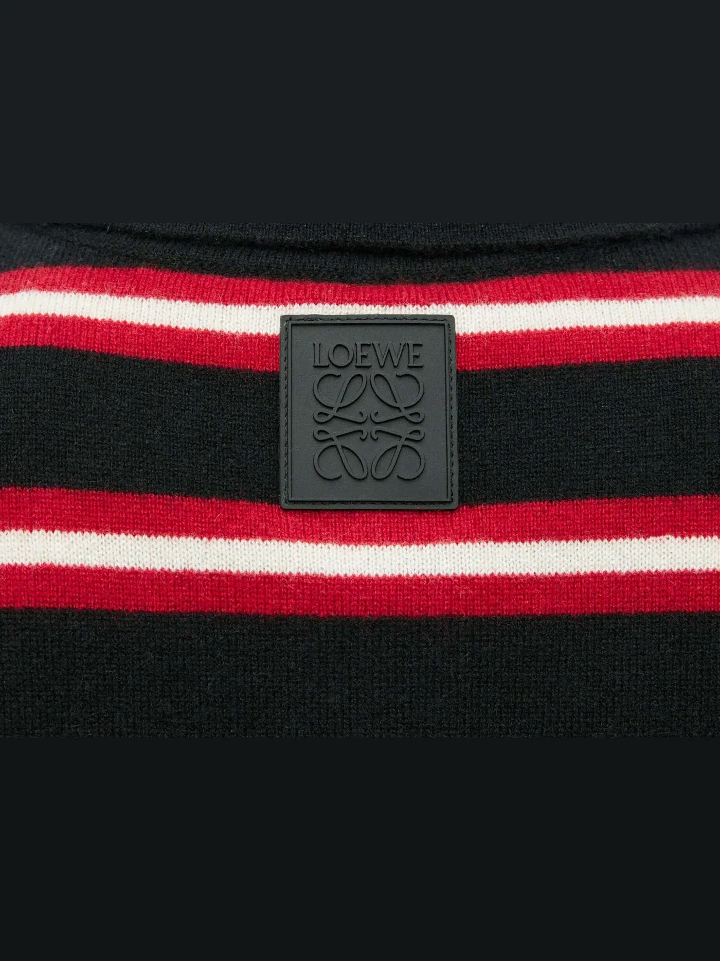 Женский пуловер шерстяной Sweater in Wool LOEWE — изображение 2 из 2, черный