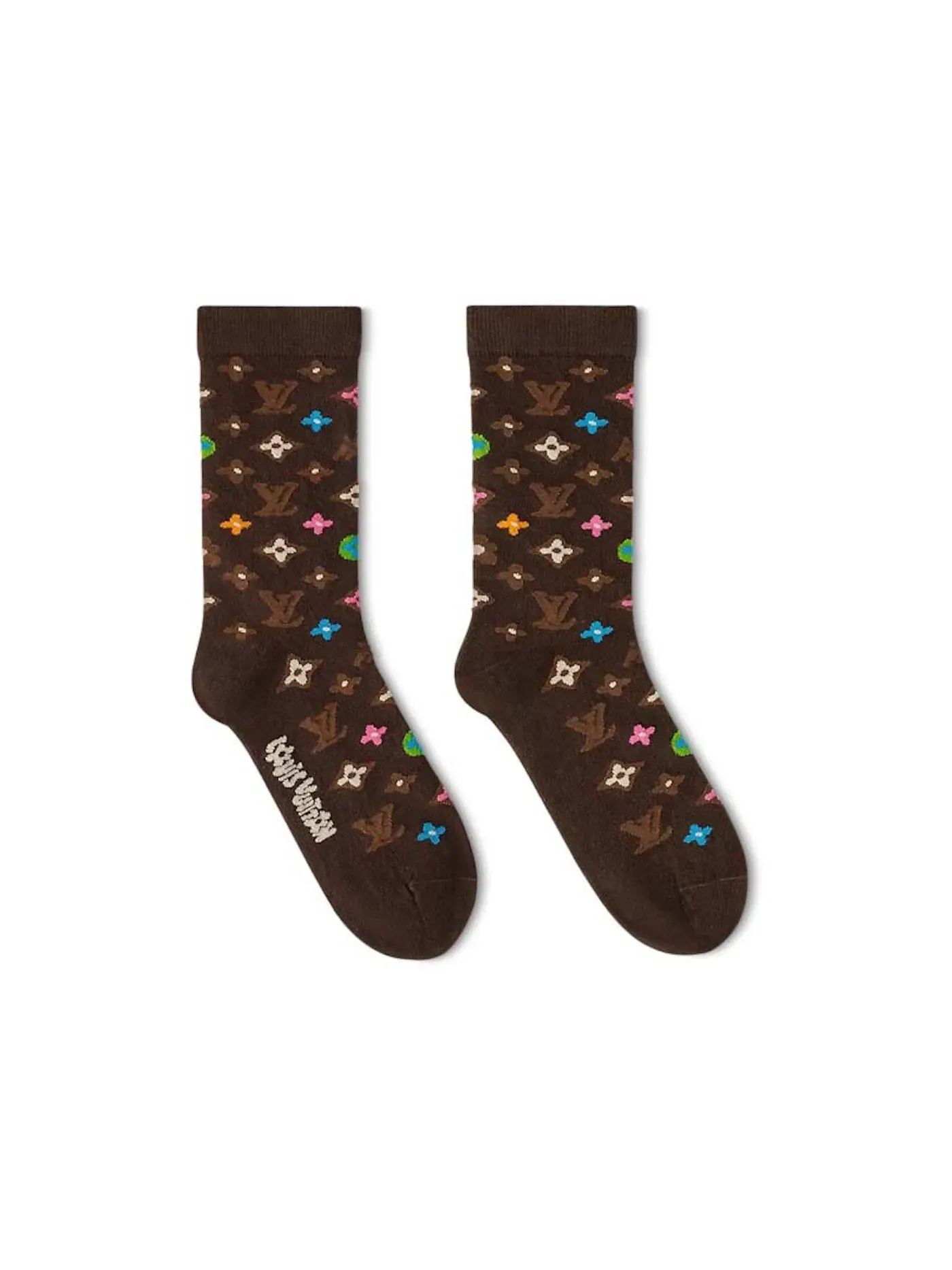 Мужские носки с монограммой Louis Vuitton by Tyler, the Creator Monogram Craggy Socks — изображение 1 из 3, коричневый