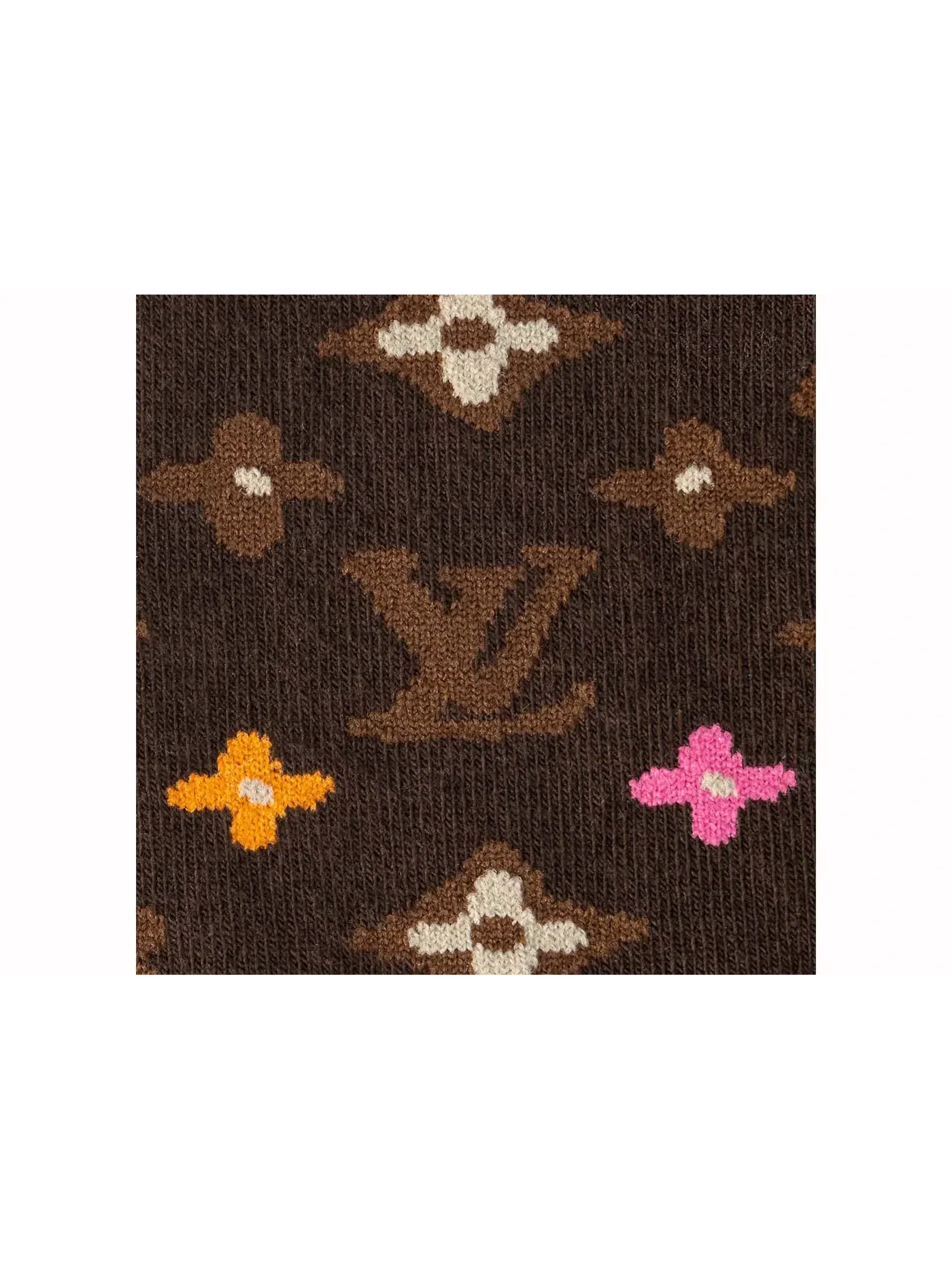 Мужские носки с монограммой Louis Vuitton by Tyler, the Creator Monogram Craggy Socks — изображение 3 из 3, коричневый
