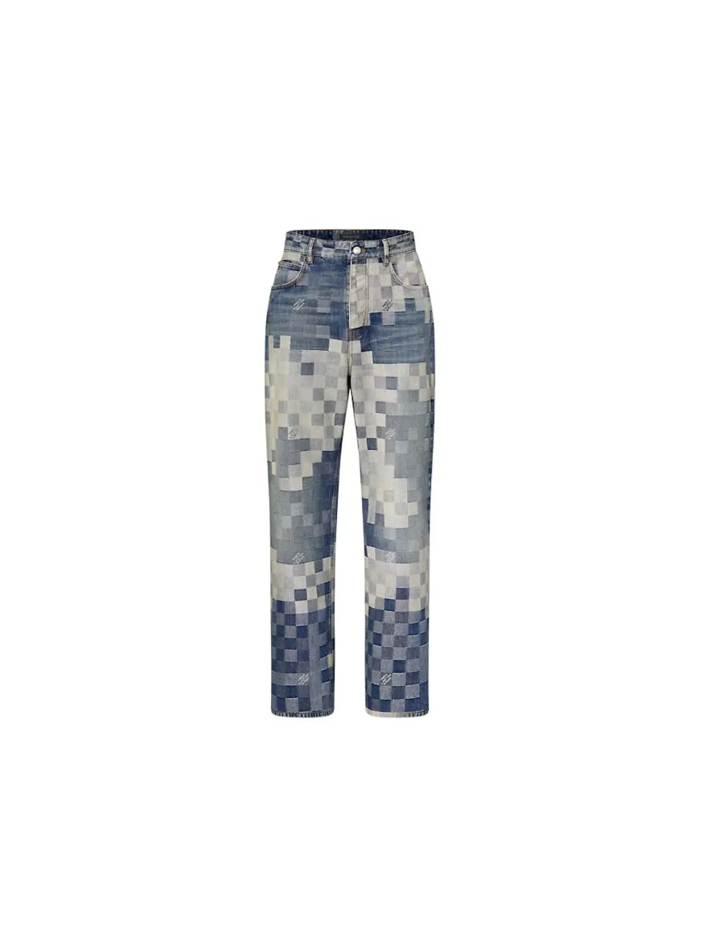 Мужские джинсовые брюки с принтом Damier Damoflage Pants Louis Vuitton — изображение 1 из 1, синий