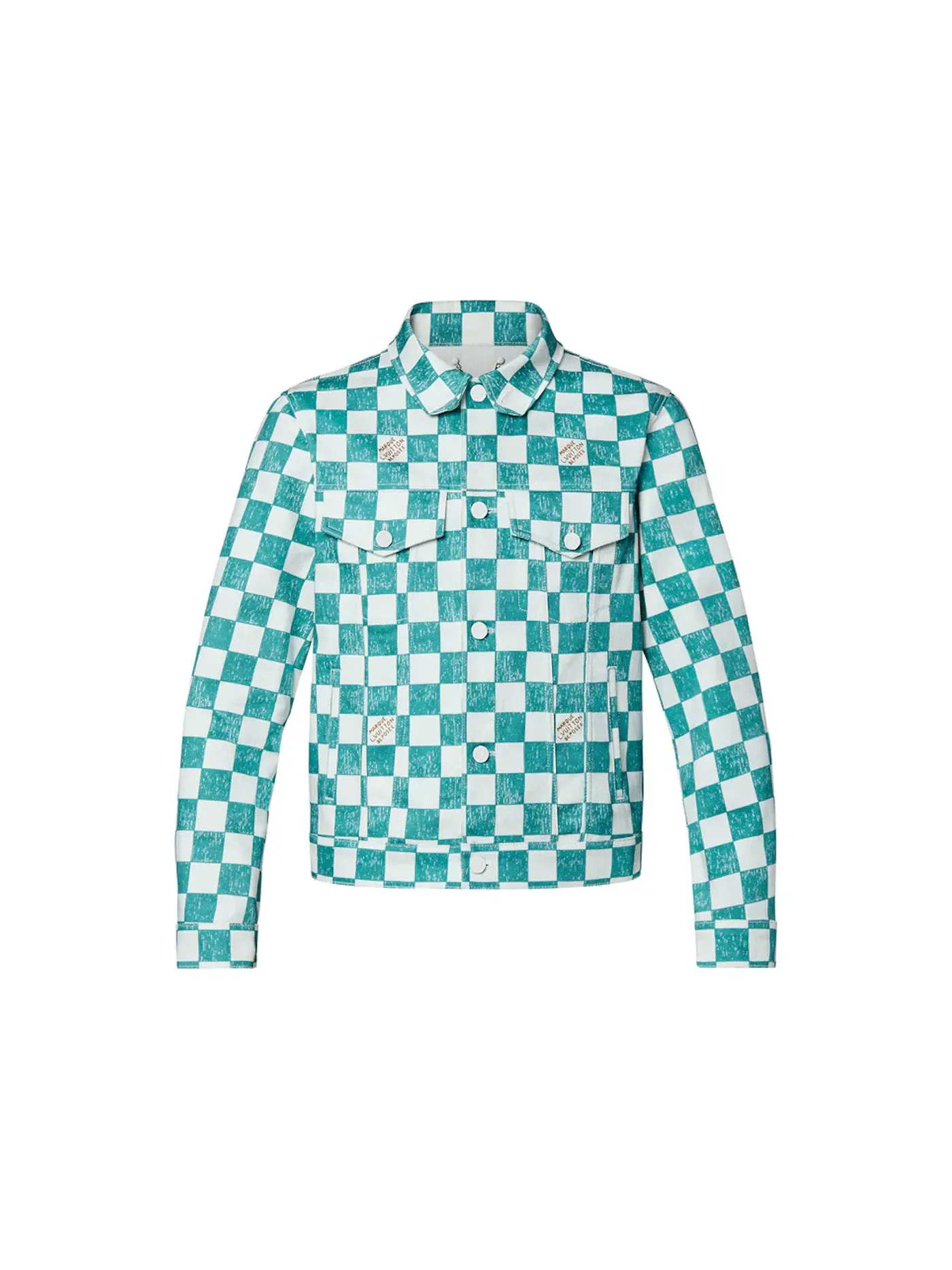 Мужская куртка Denim Trucker Jacket Louis Vuitton — изображение 1 из 1, океанский
