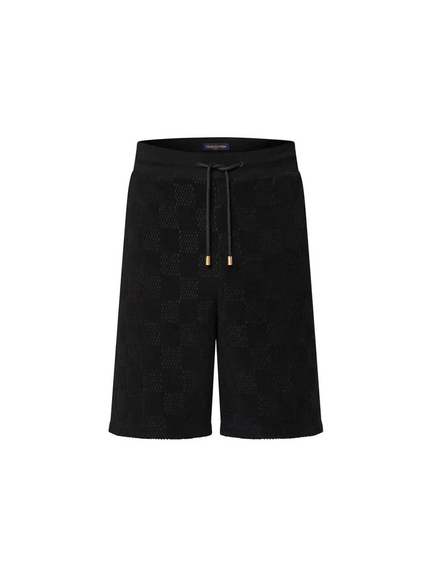 Мужские шорты с принтом Louis Vuitton Damier French Terry Cotton Shorts Meteorite — изображение 1 из 1, серый