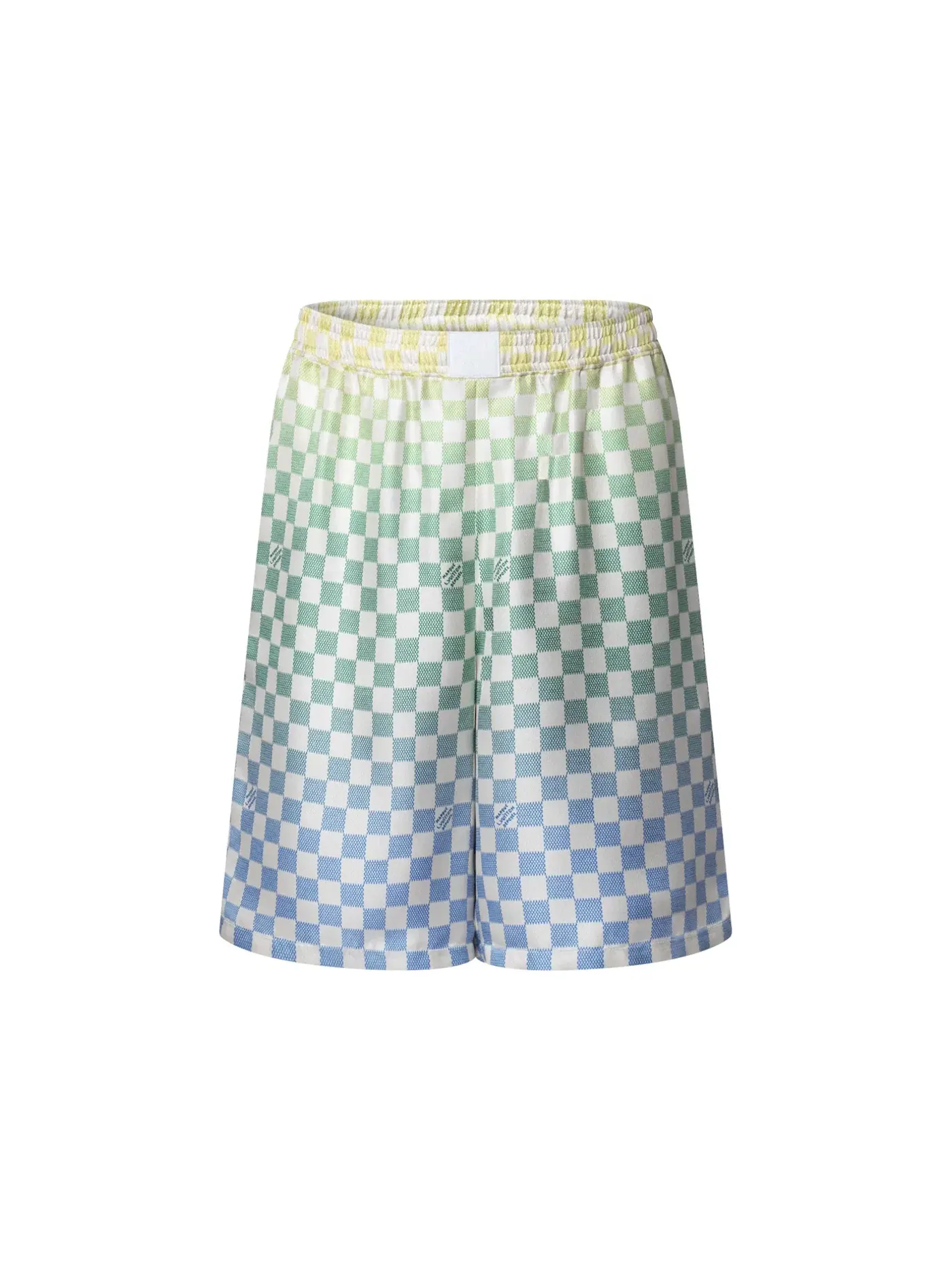 Мужские шорты с принтом Louis Vuitton Damier Gradient Printed Silk Shorts Multicolor — изображение 1 из 1, мульти