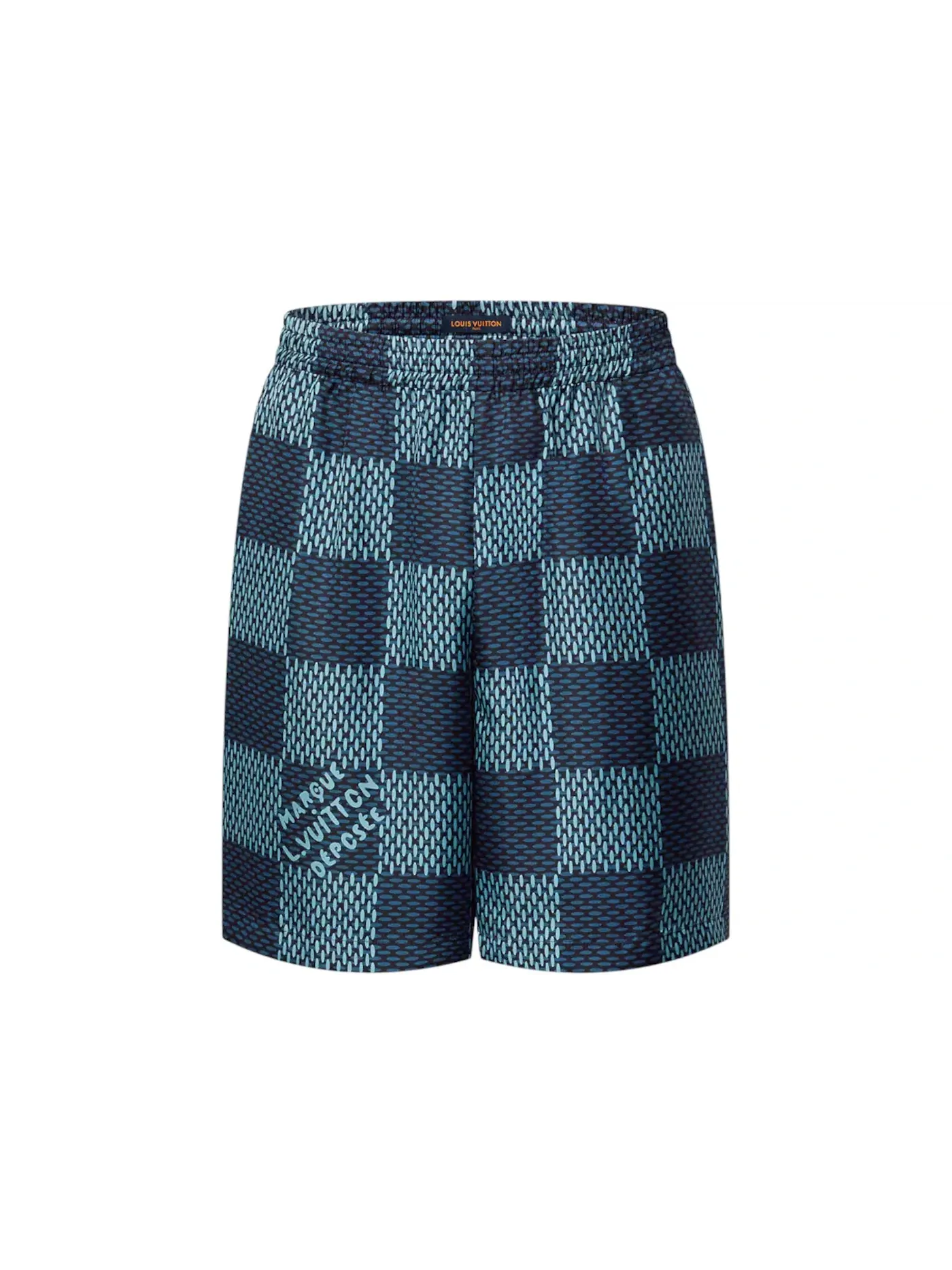 Мужские шорты Damier Silk Louis Vuitton — изображение 1 из 1, синий