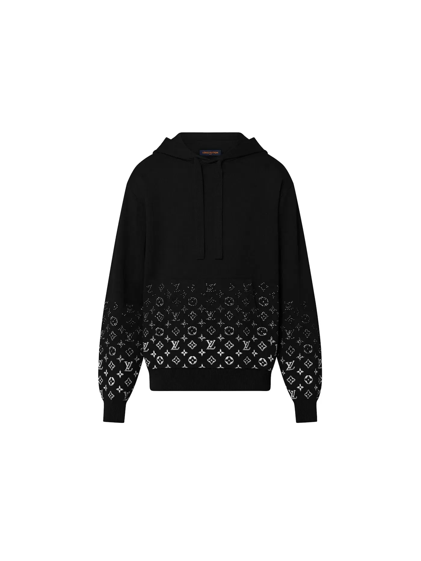 Мужской худи с градиентом Hoodie Louis Vuitton — изображение 1 из 1, черный/белый
