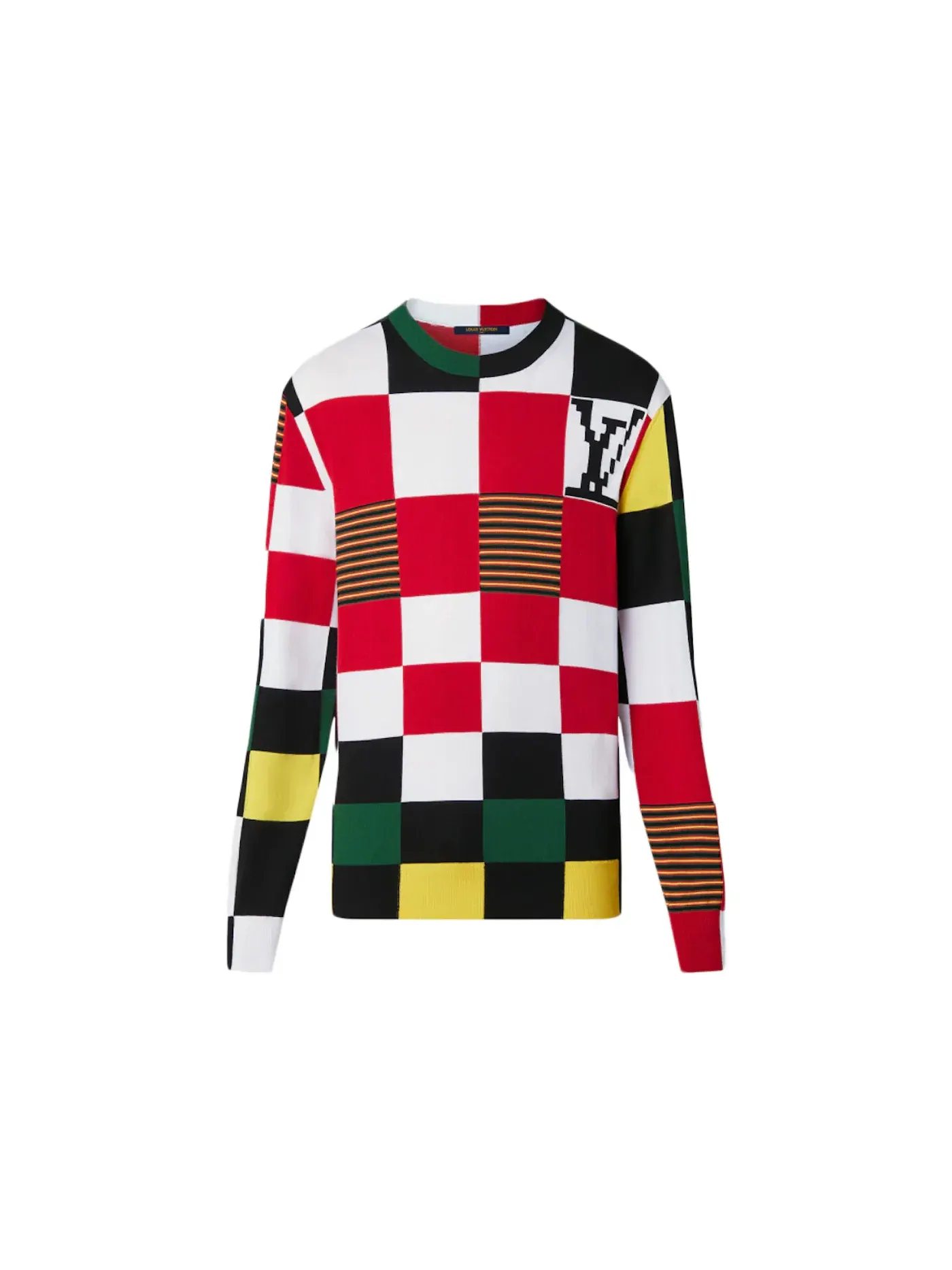 Мужской пуловер с интарсией Pullover Louis Vuitton — изображение 1 из 1, мульти
