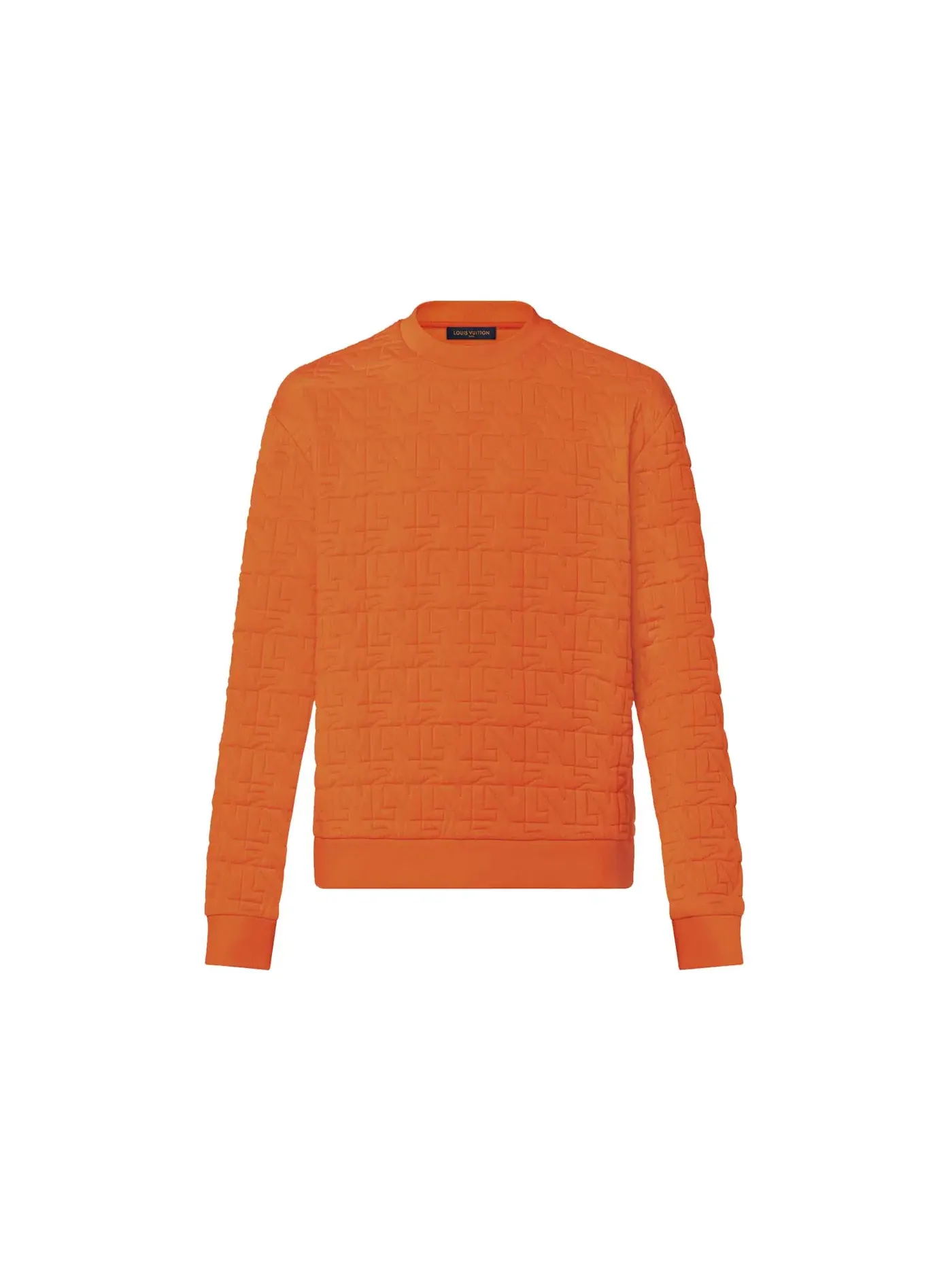 Мужской свитшот с принтом Louis Vuitton LV Doves Quilted Sweatshirt, Cheddar — изображение 1 из 1
