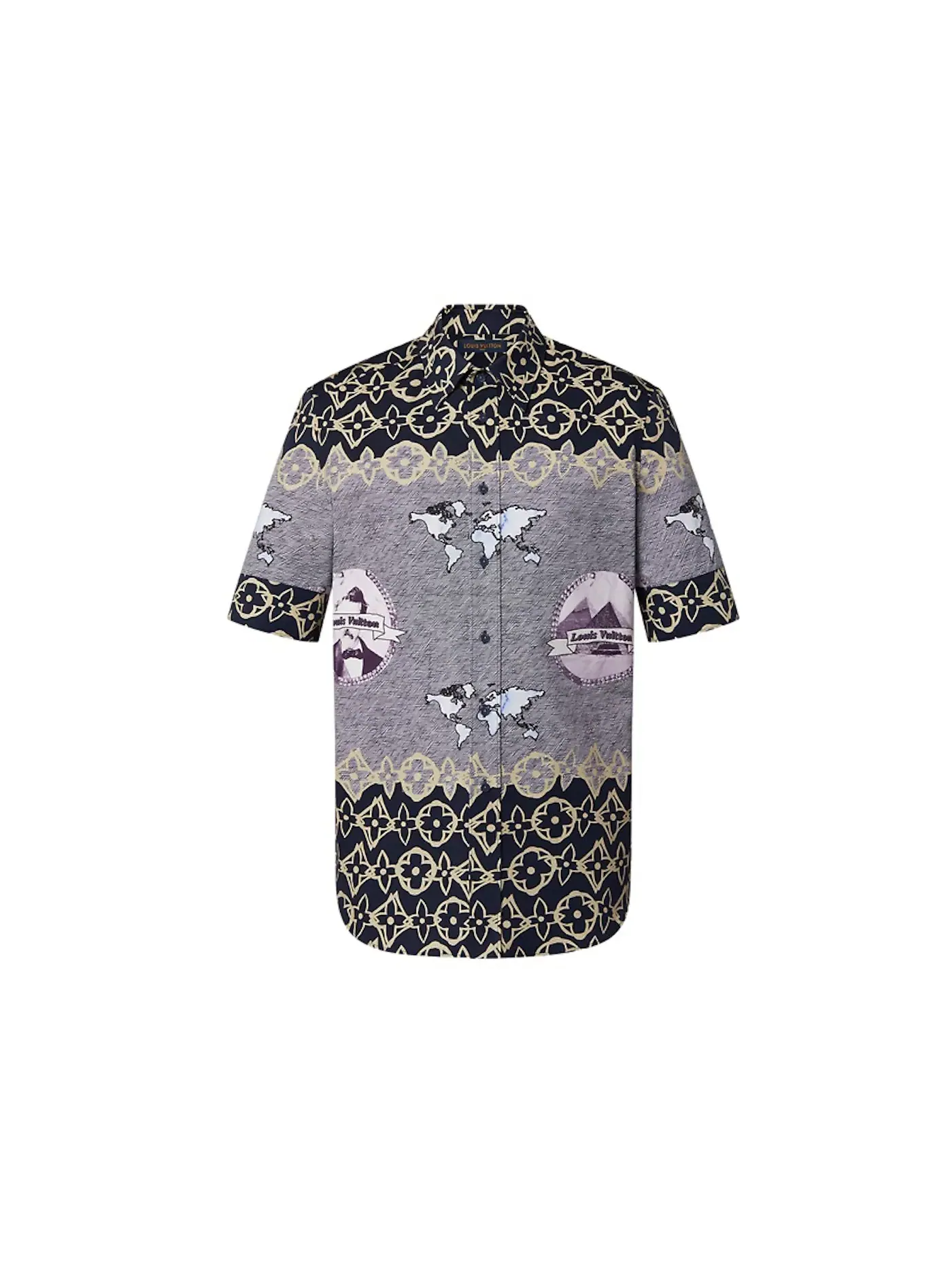 Мужская рубашка с коротким рукавом Short Sleeve Shirt Louis Vuitton — изображение 1 из 1, мульти