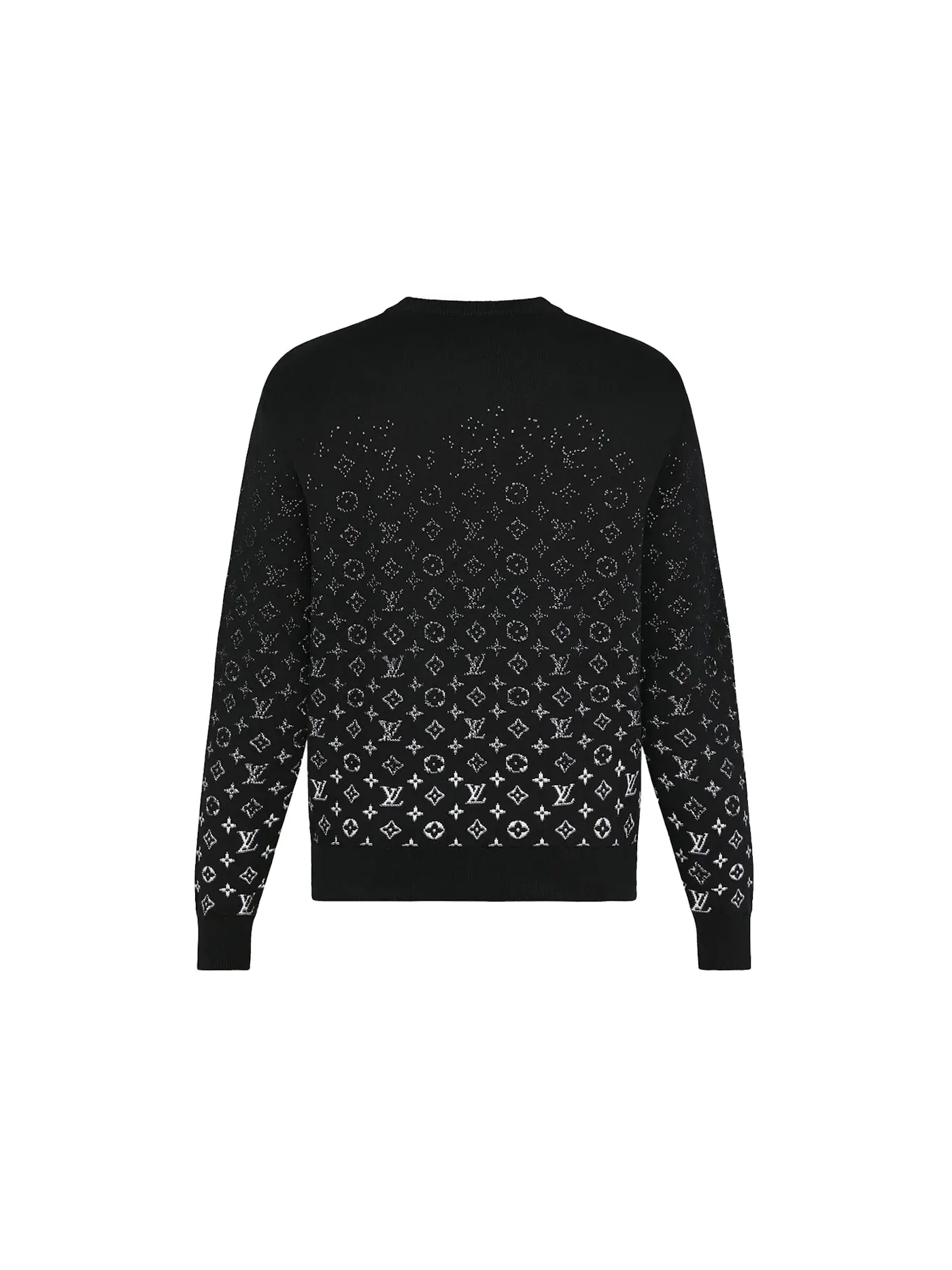 Мужской свитшот с градиентным принтом Crewneck Louis Vuitton — изображение 2 из 2, черный/белый