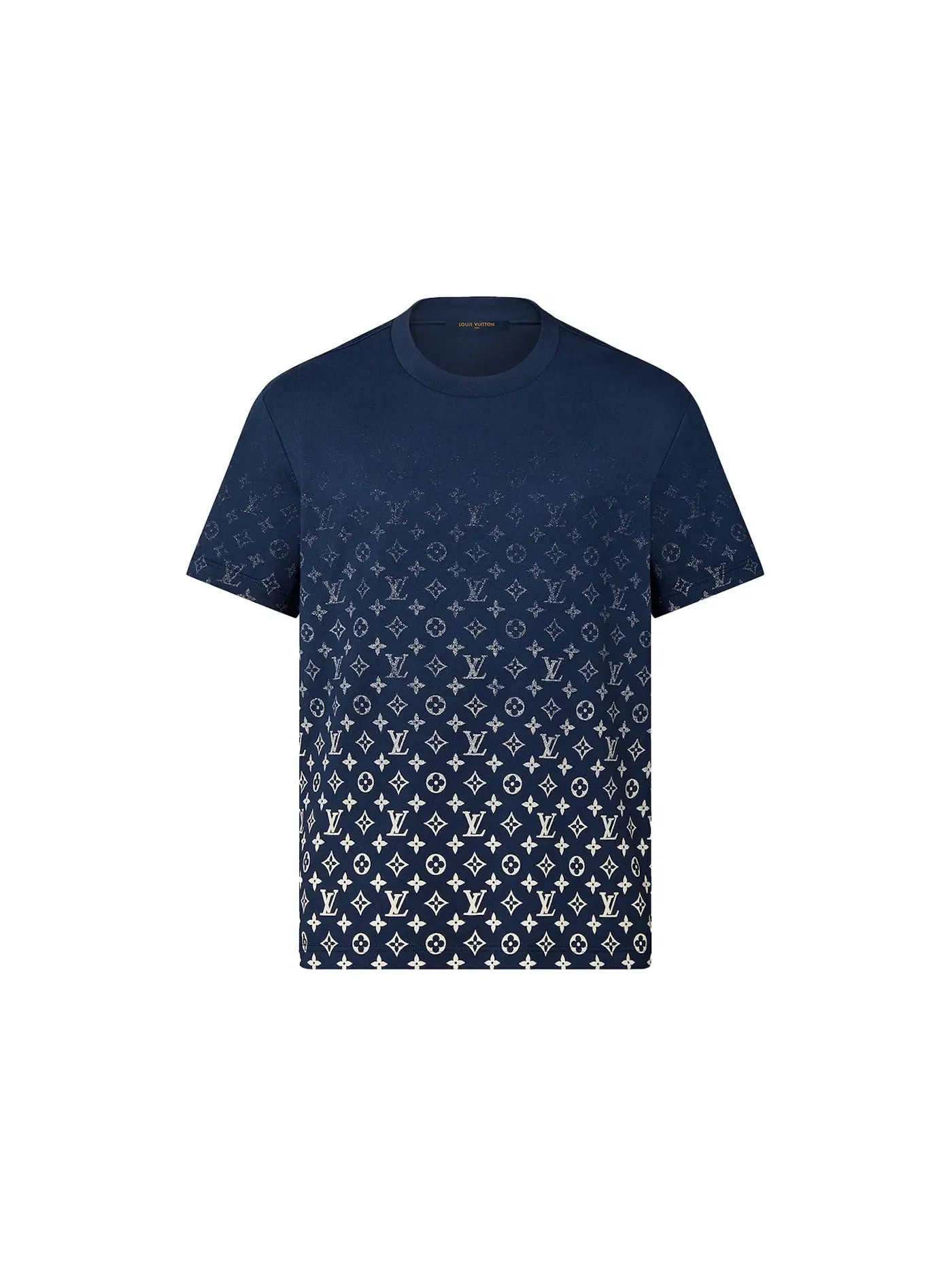 Мужская футболка с принтом Louis Vuitton LVSE Monogram Gradient T-Shirt, Dark Ocean — изображение 1 из 1