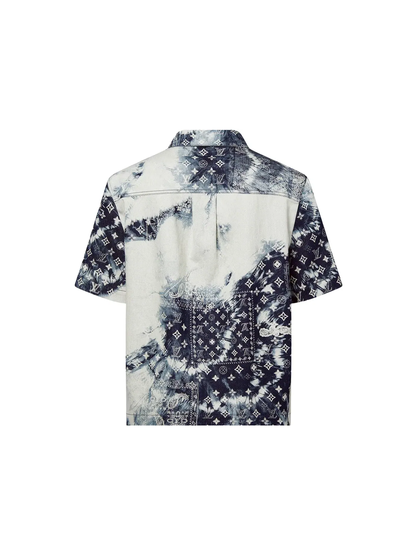 Мужская рубашка с принтом Shirt Louis Vuitton — изображение 2 из 2, индиго белый