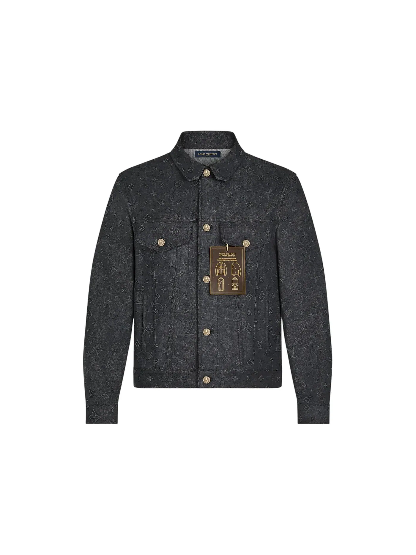 Мужская куртка джинсовая Louis Vuitton Monogram DNA Denim Jacket — изображение 1 из 1, черный