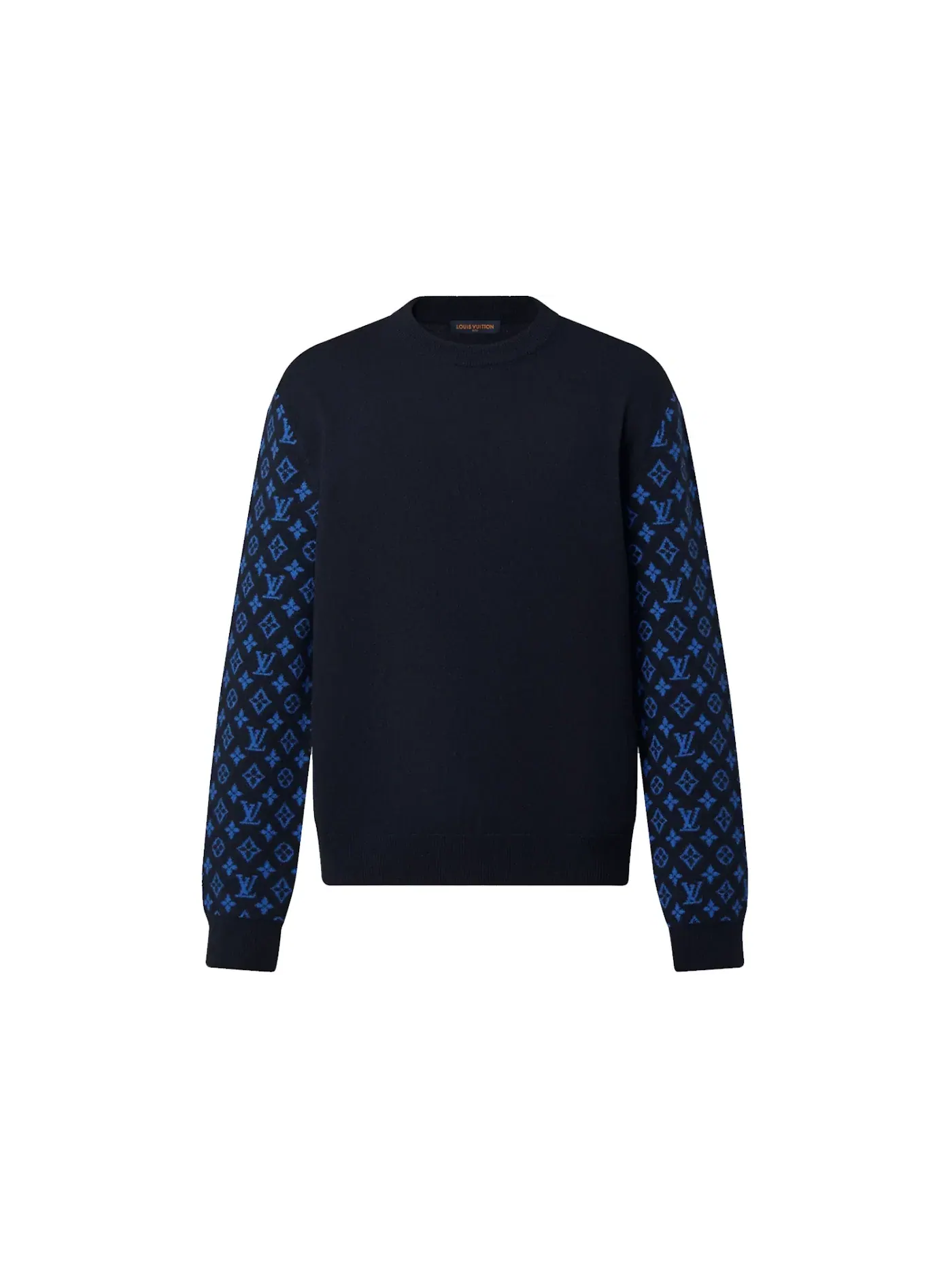 Мужской свитер из кашемира с узором Monogram Mix Crewneck Louis Vuitton — изображение 1 из 1, полное затмение