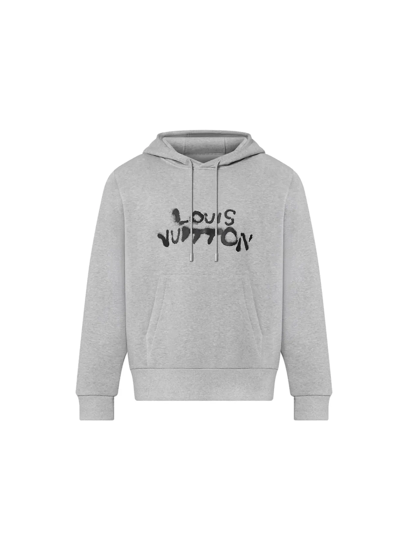 Мужской худи с неоновым принтом Neon Working Man Hoodie Louis Vuitton — изображение 1 из 1, серый