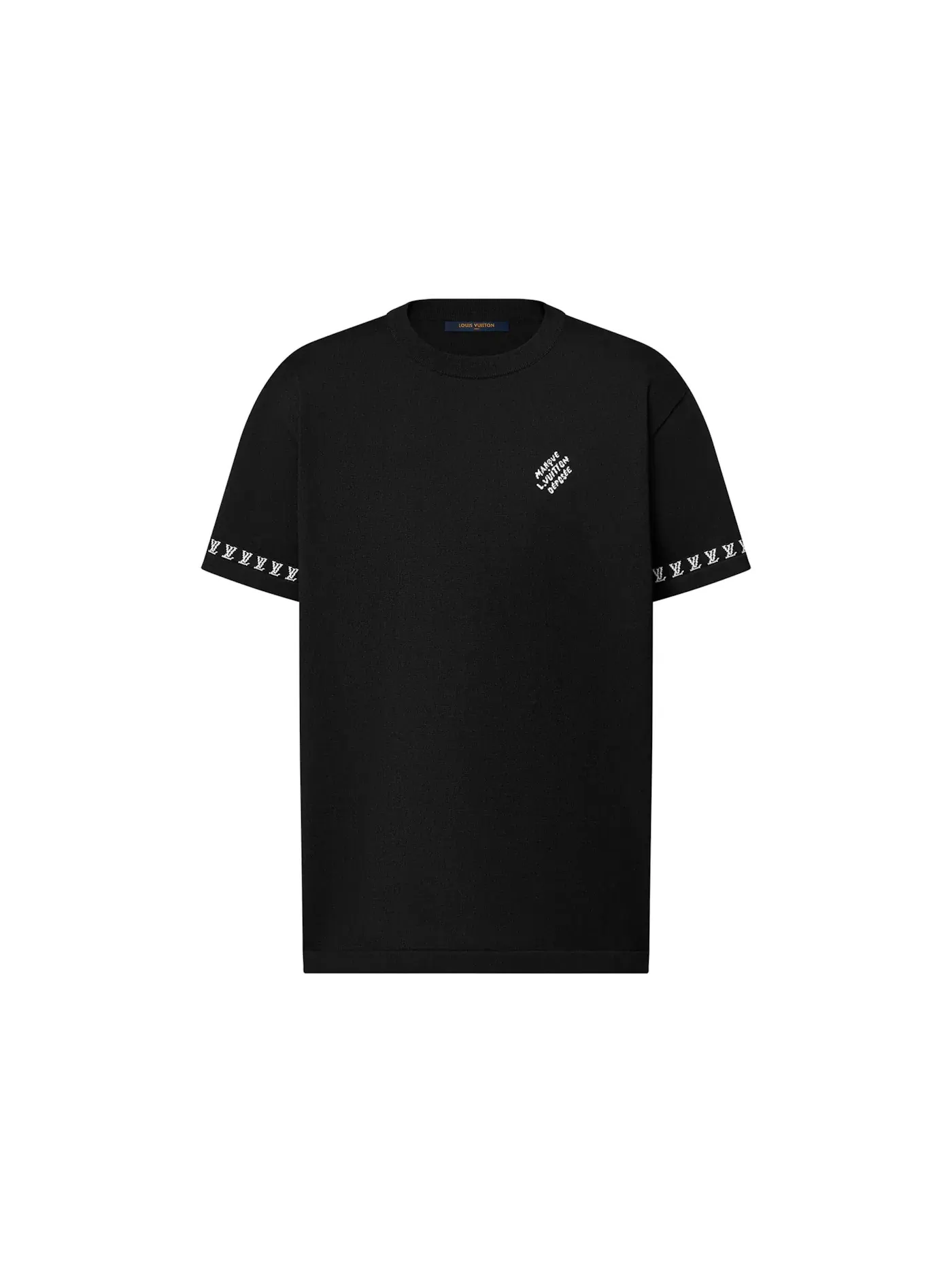 Мужская футболка хлопковая Crewneck Louis Vuitton — изображение 1 из 1, черный