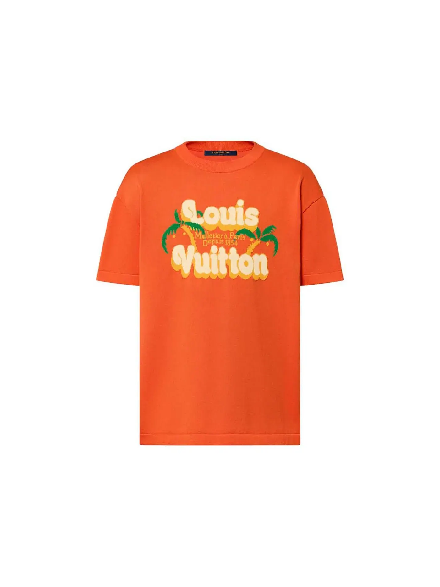 Мужская футболка с коротким рукавом Louis Vuitton Crewneck — изображение 1 из 2, оранжевый