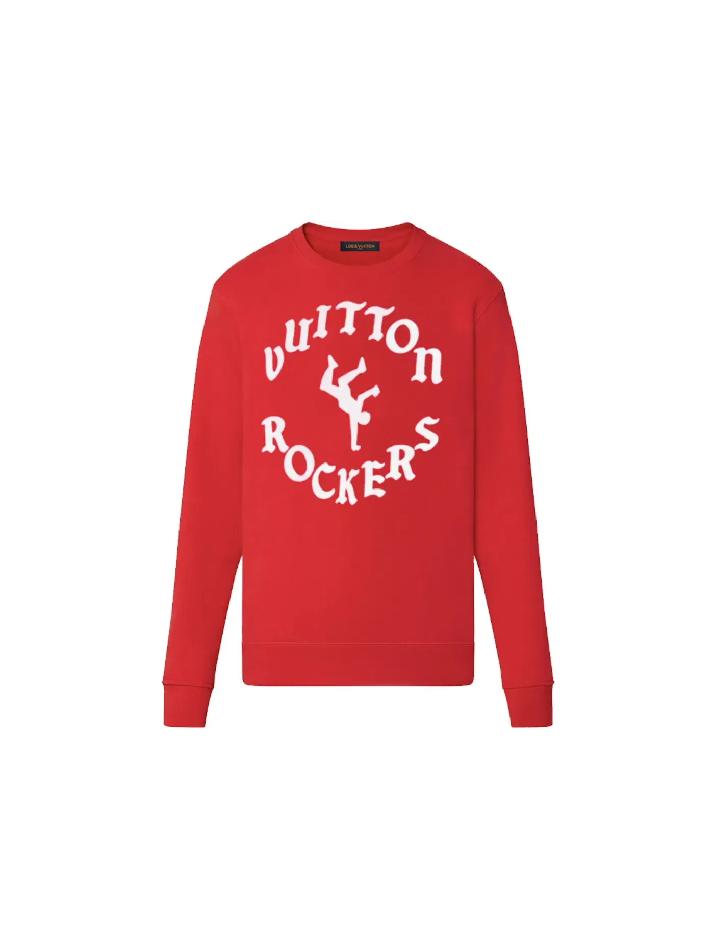 Мужской свитшот из футера Crewneck Louis Vuitton — изображение 1 из 1, красный