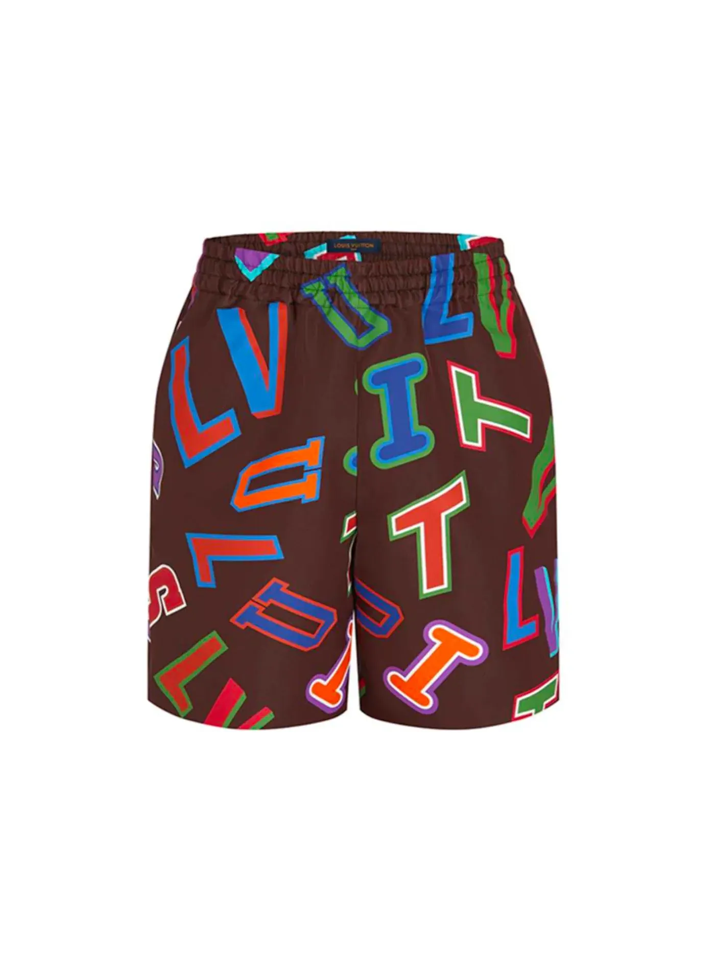 Мужские шорты с принтом Louis Vuitton x NBA Basketball Letters Shorts — изображение 1 из 1, коричневый