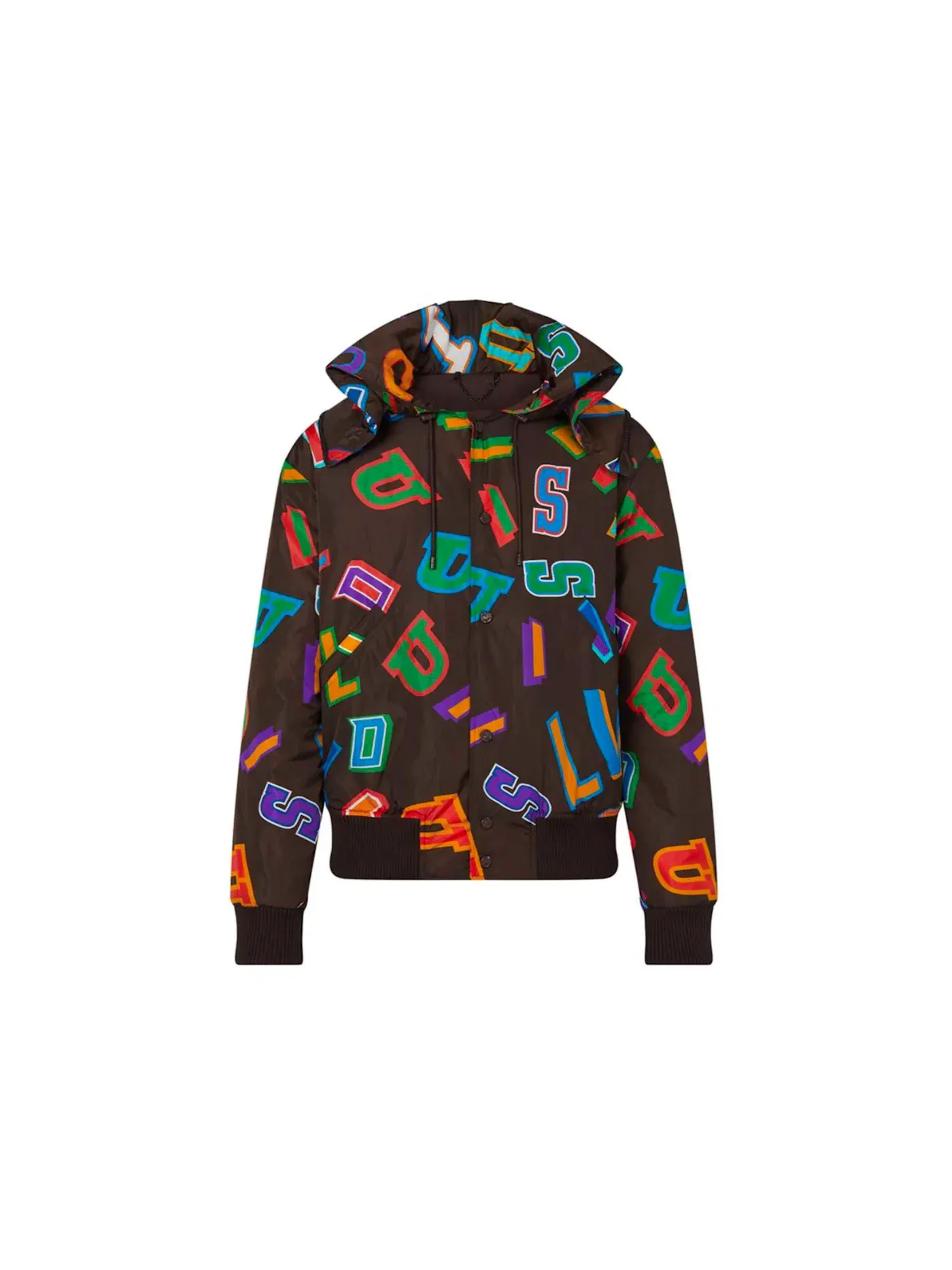 Мужская куртка-блузон с капюшоном Blouson Louis Vuitton — изображение 1 из 2, коричневый